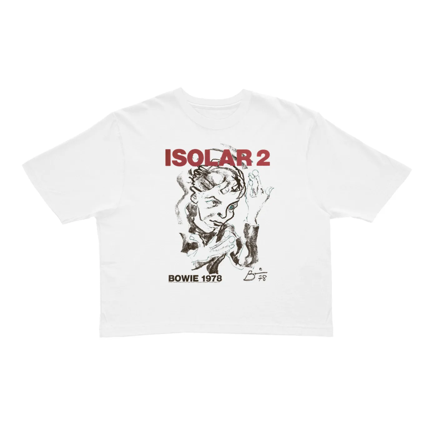 David Bowie Ladies' Crop Tee | Isolar 2 1978 Concert Poster David Bowie Crop T-shirt