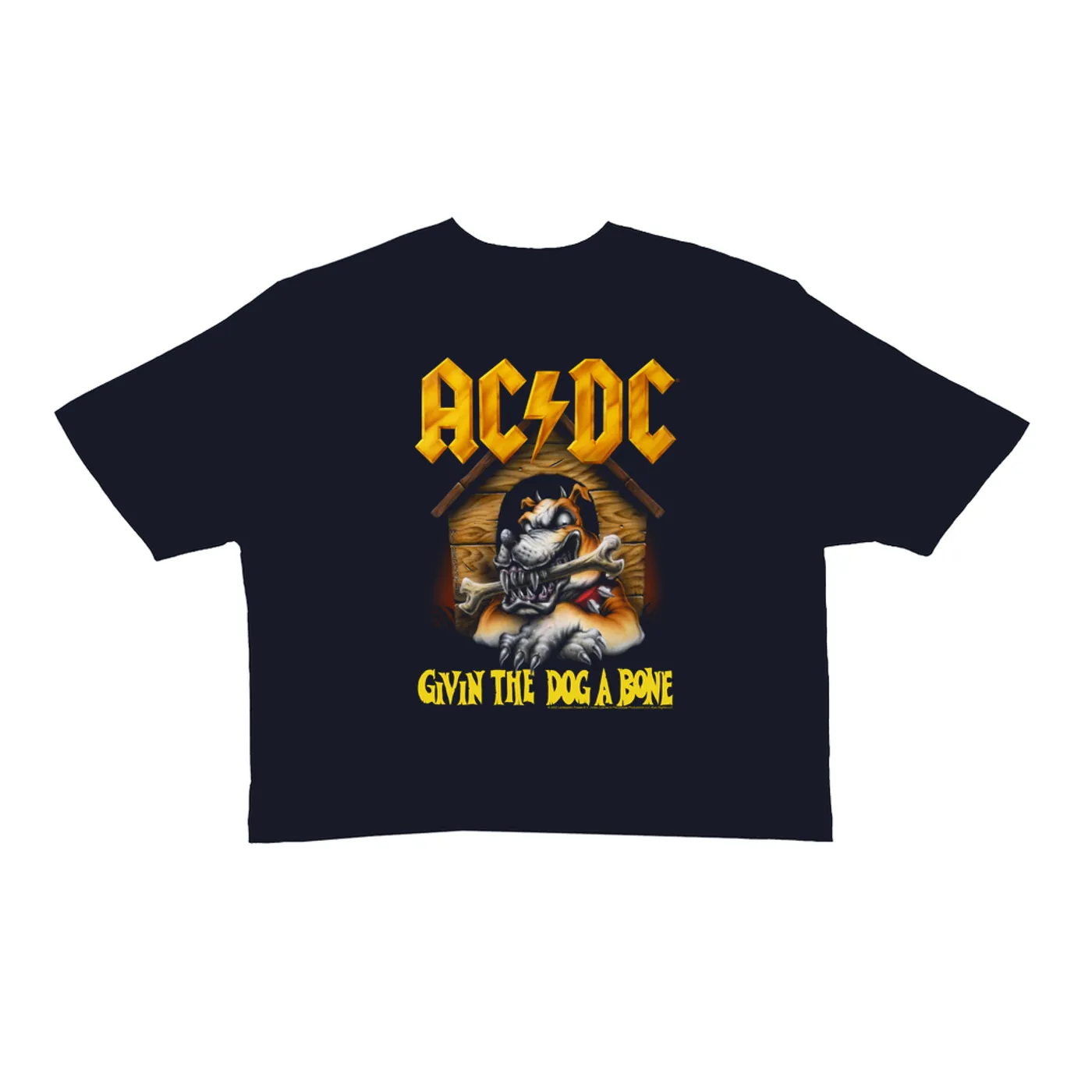 AC/DC Ladies' Crop Tee | Givin The Dog A Bone Design ACDC Crop T-shirt