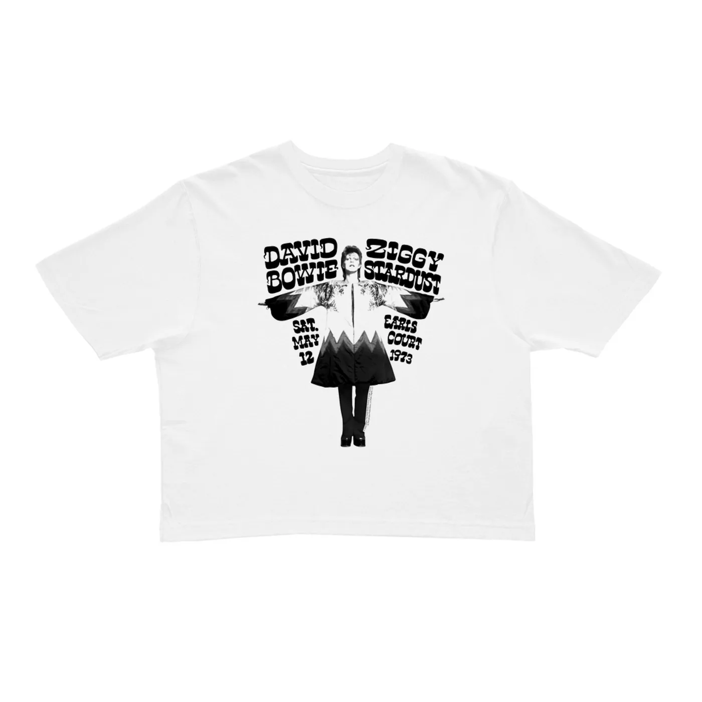 David Bowie Ladies' Crop Tee | 1973 Earl's Court Promotion David Bowie Crop T-shirt