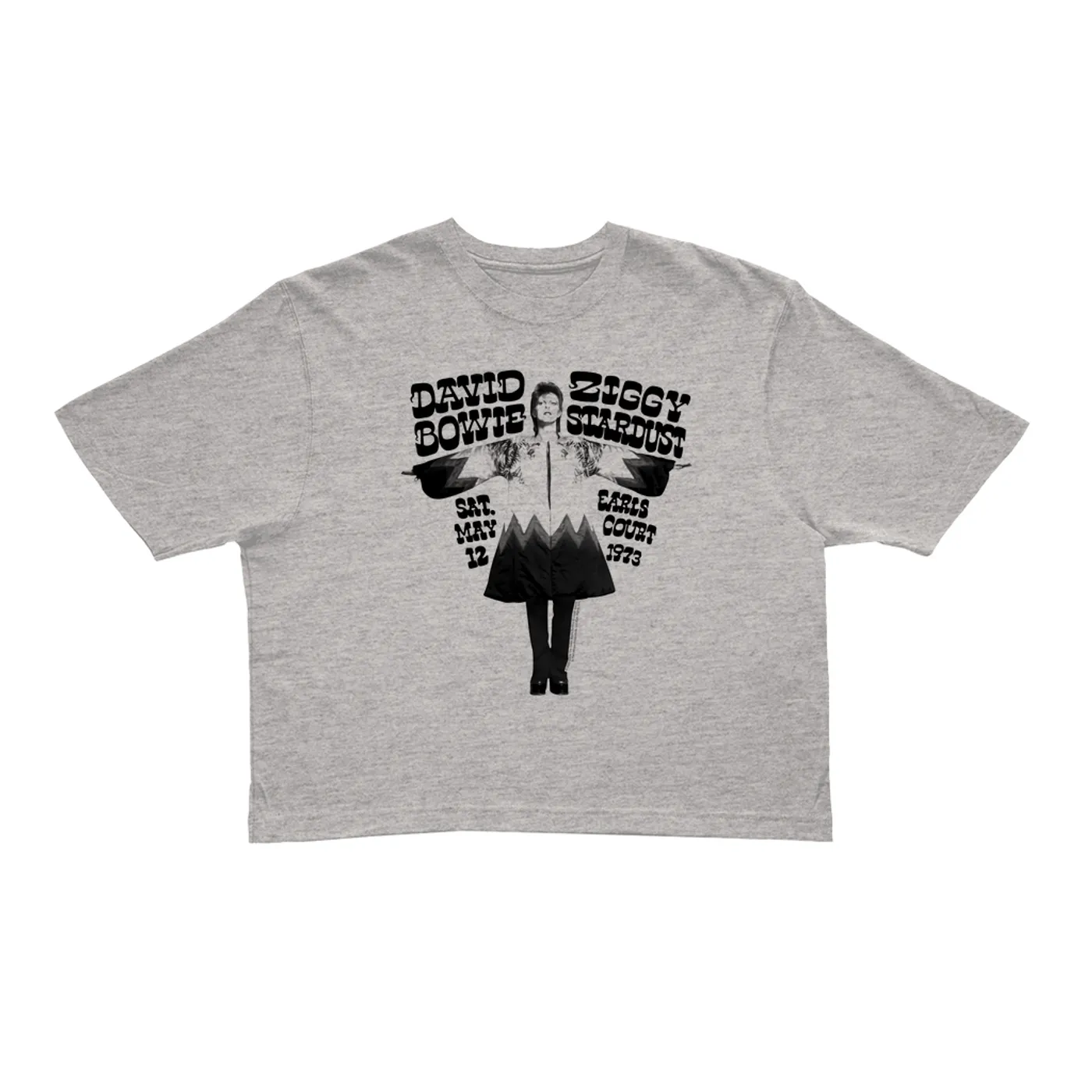 David Bowie Ladies' Crop Tee | 1973 Earl's Court Promotion David Bowie Crop T-shirt
