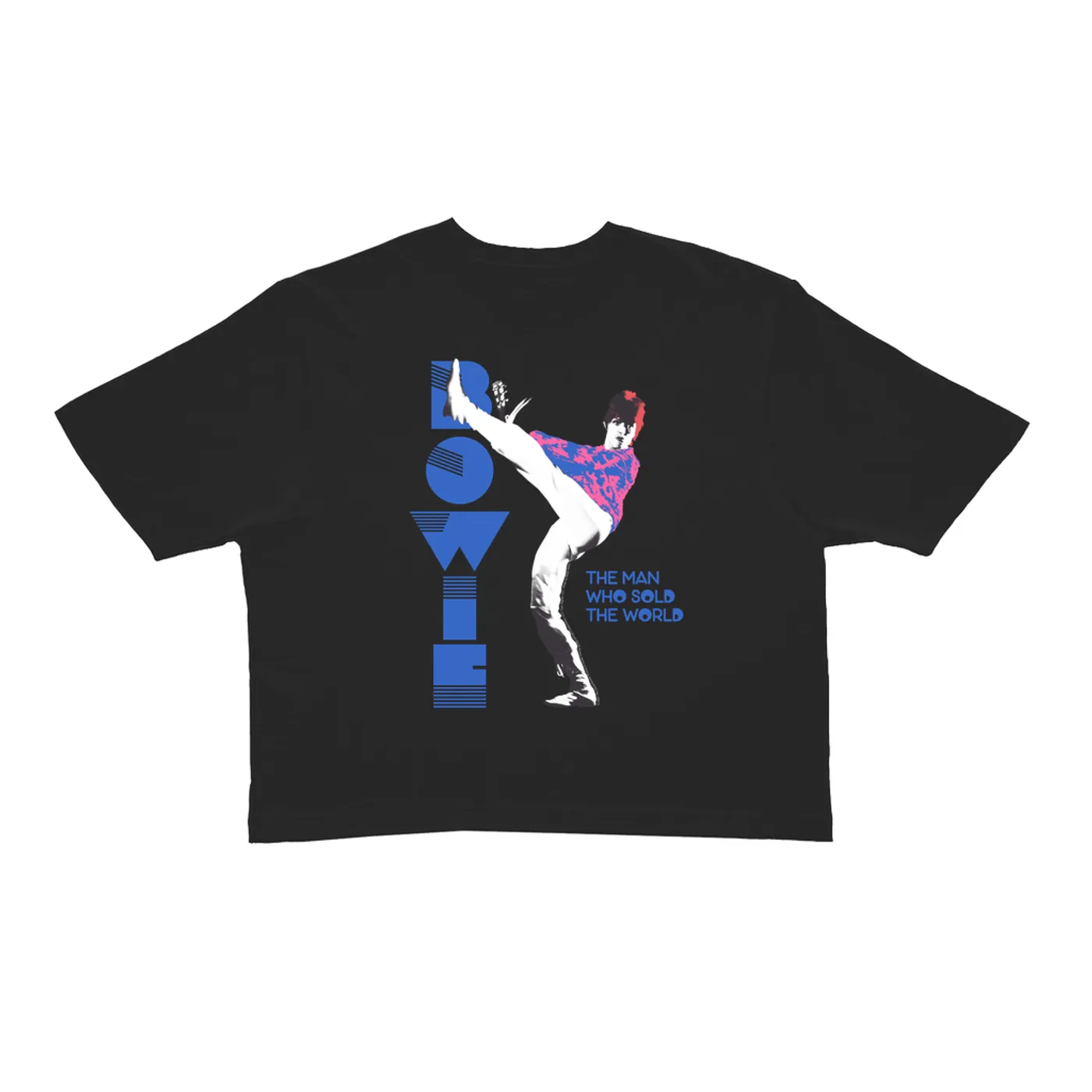 David Bowie Ladies' Crop Tee | The Man Who Sold The World Pastel Design David Bowie Crop T-shirt