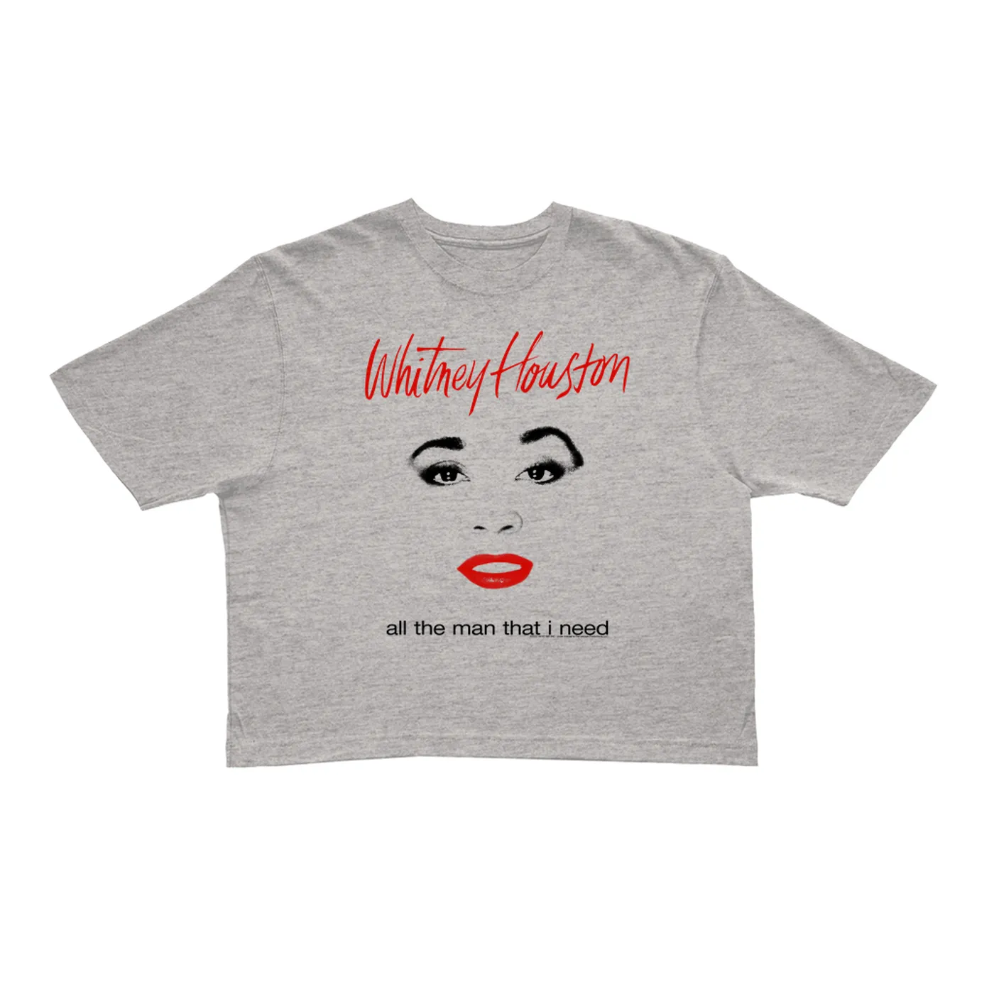Whitney Houston Ladies' Crop Tee | All The Man That I Need Album Cover Design Whitney Houston Crop T-shirt
