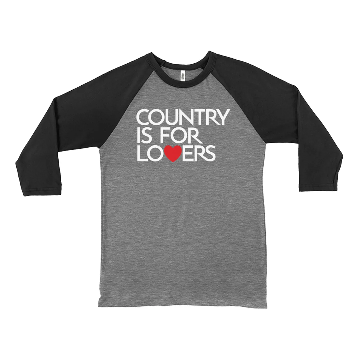 Merchbar Music Life 3/4 Sleeve Baseball Tee | Music Life - Country Is For Lovers Merchbar Music Life Shirt