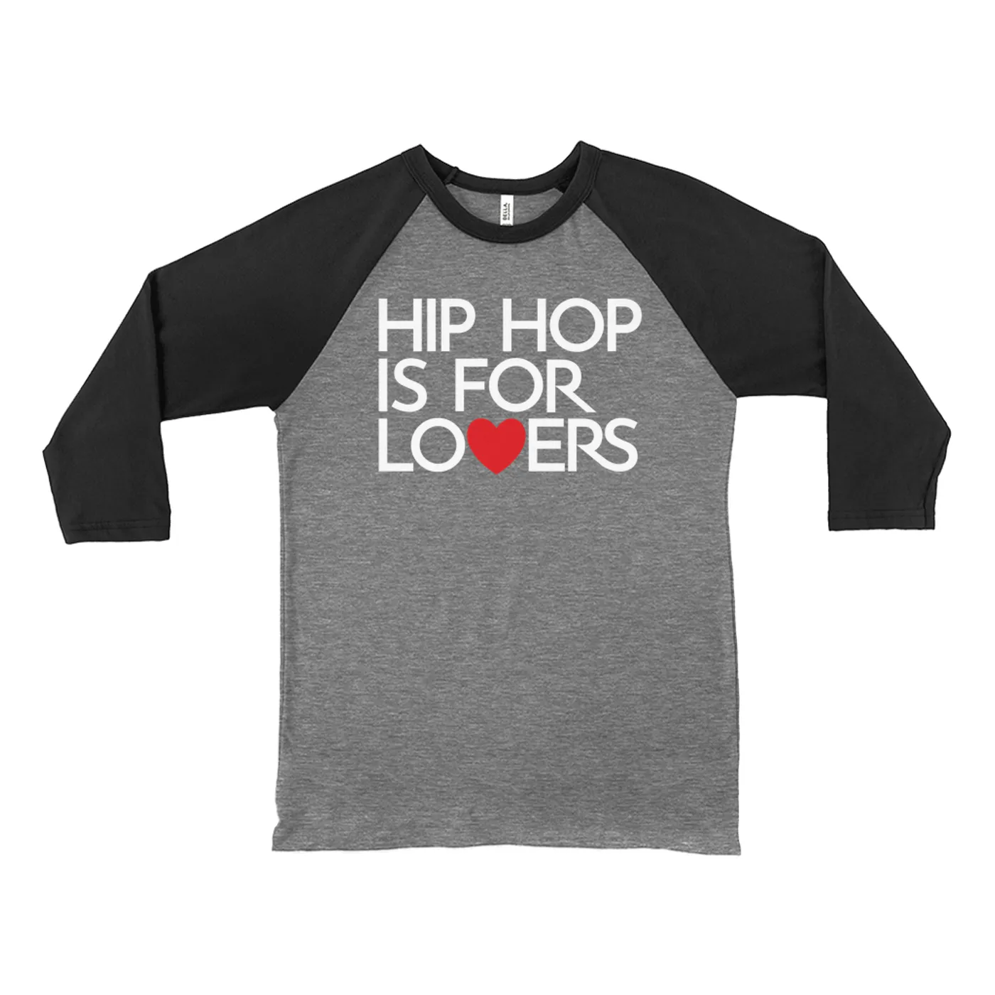 Music Life - Hip Hop Merchbar Music Life 3/4 Sleeve Baseball Tee | Hip Hop Is For Lovers Merchbar Music Life Shirt