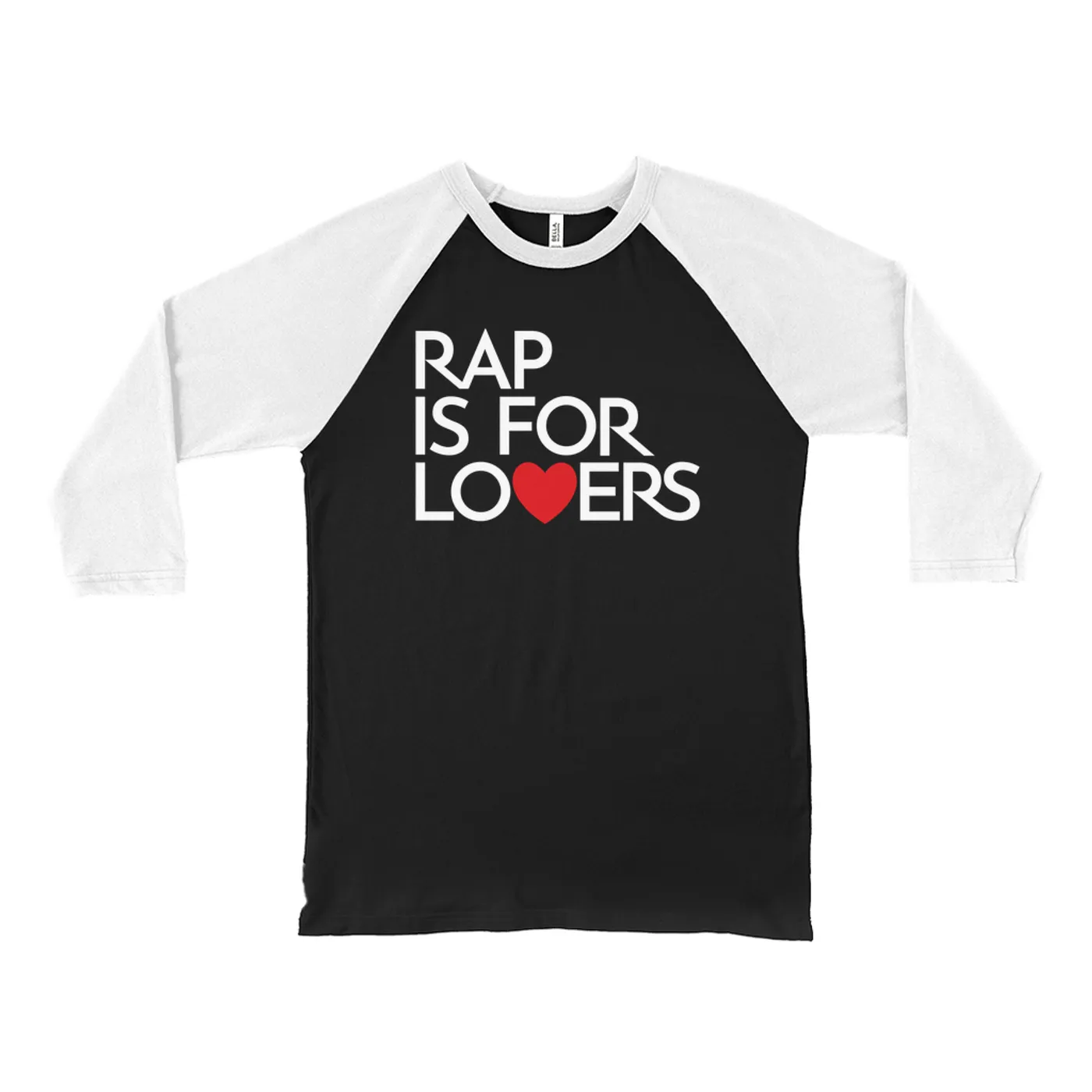 Merchbar Music Life 3/4 Sleeve Baseball Tee | Music Life - Rap Is For Lovers Merchbar Music Life Shirt