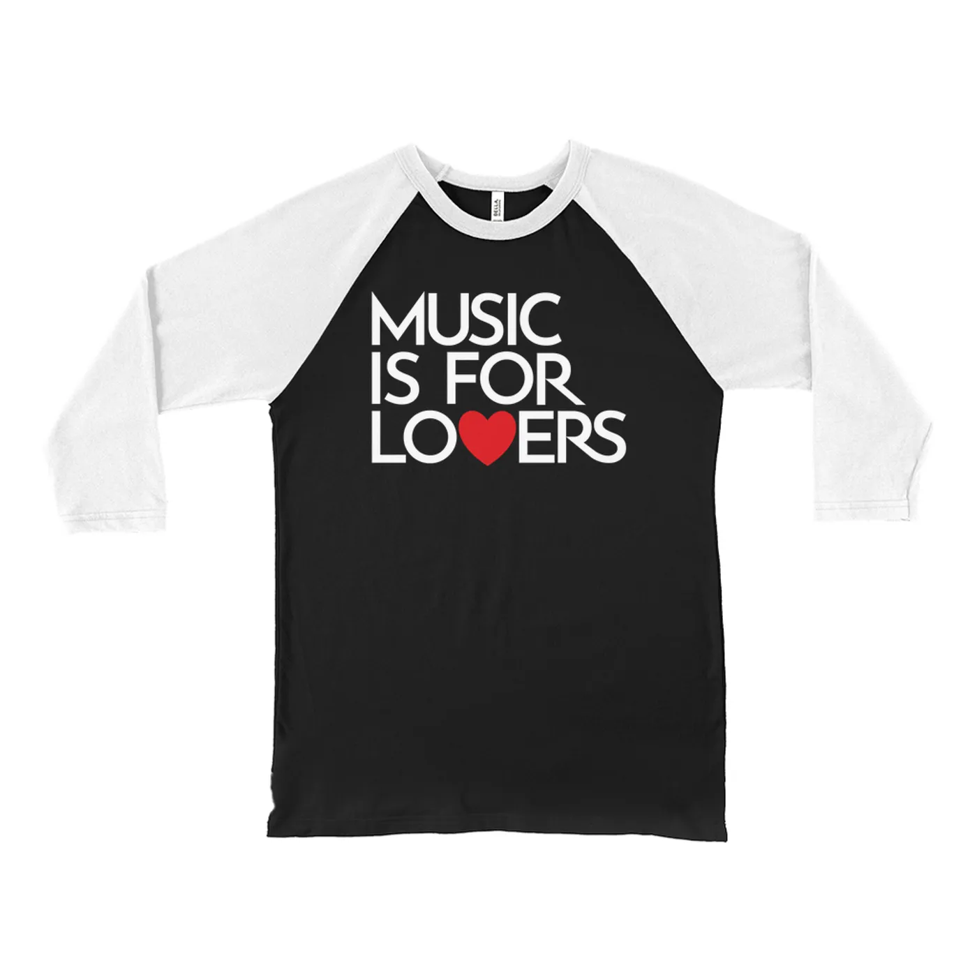 Merchbar Music Life 3/4 Sleeve Baseball Tee | Music Is For Lovers Merchbar Music Life Shirt