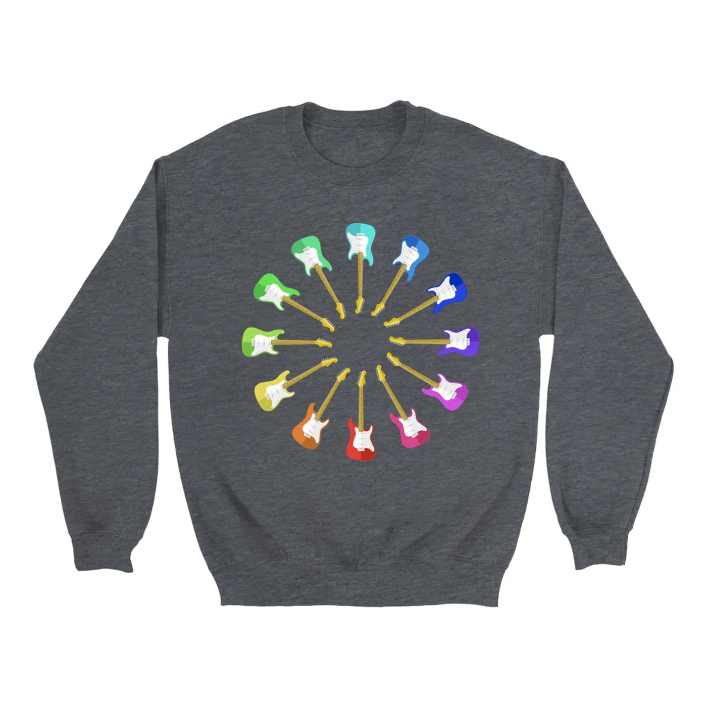 Music Life - Guitar Merchbar Music Life Sweatshirt | ST-SKY Color Wheel Merchbar Music Life Sweatshirt