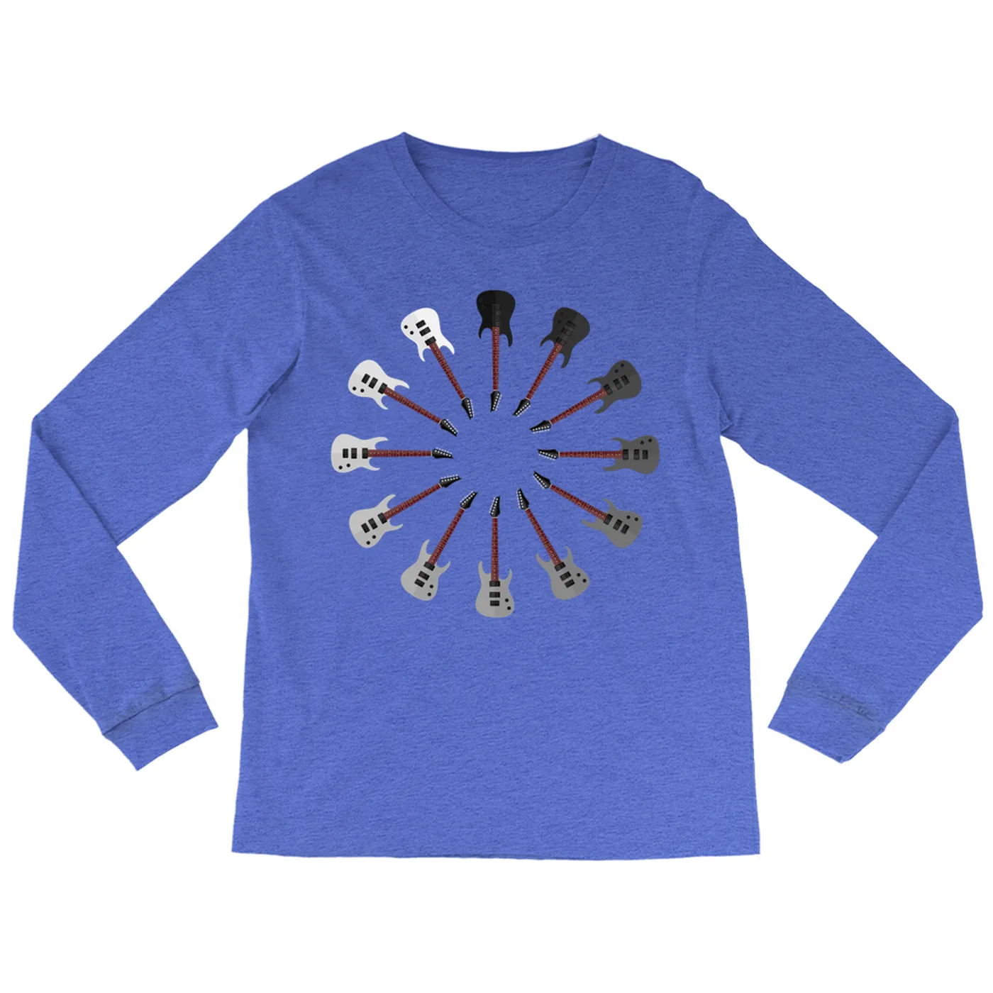Music Life - Guitar Merchbar Music Life Long Sleeve Shirt | Aggressive Electrics - Shades of Black Merchbar Music Life Shirt