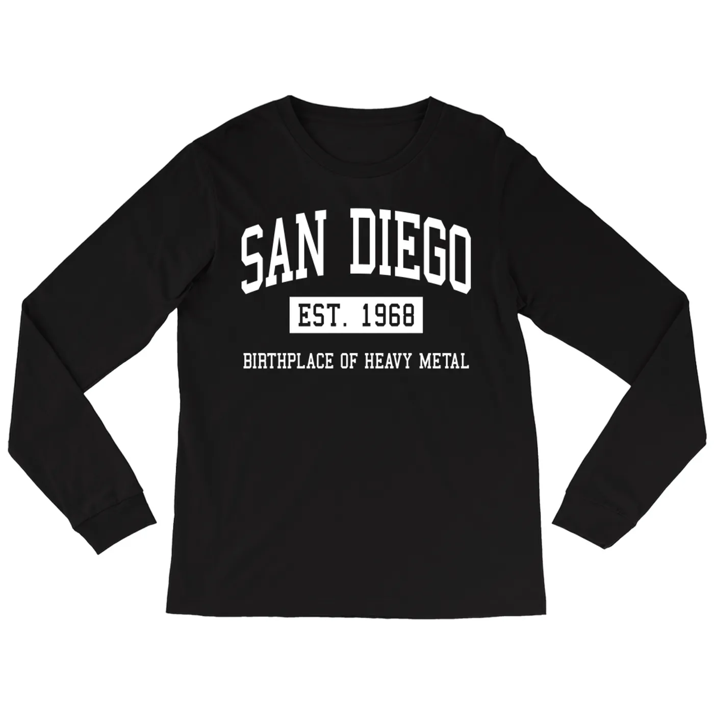 Music Life - Heavy Metal Merchbar Music Life Long Sleeve Shirt | San Diego Birthplace of Heavy Metal Est. 1968 Merchbar Music Life Shirt