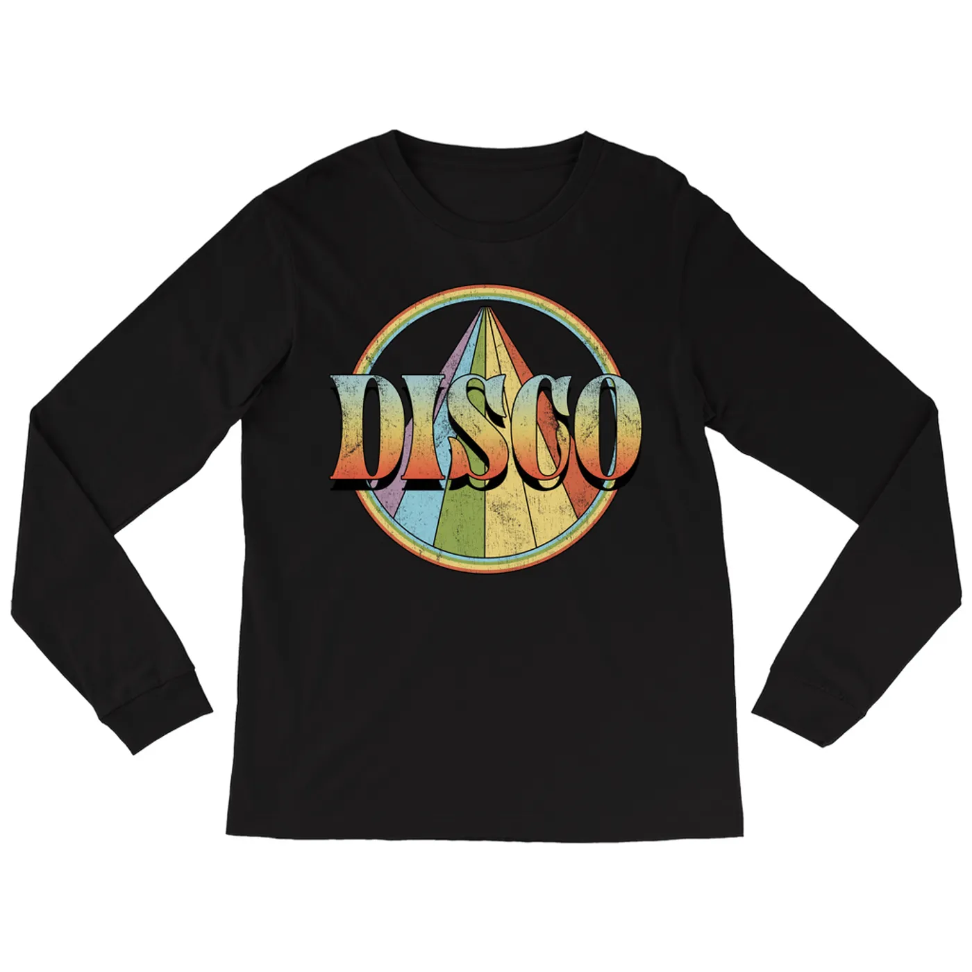 Music Life - Disco Merchbar Music Life Long Sleeve Shirt | Retro Disco Distressed Merchbar Music Life Shirt