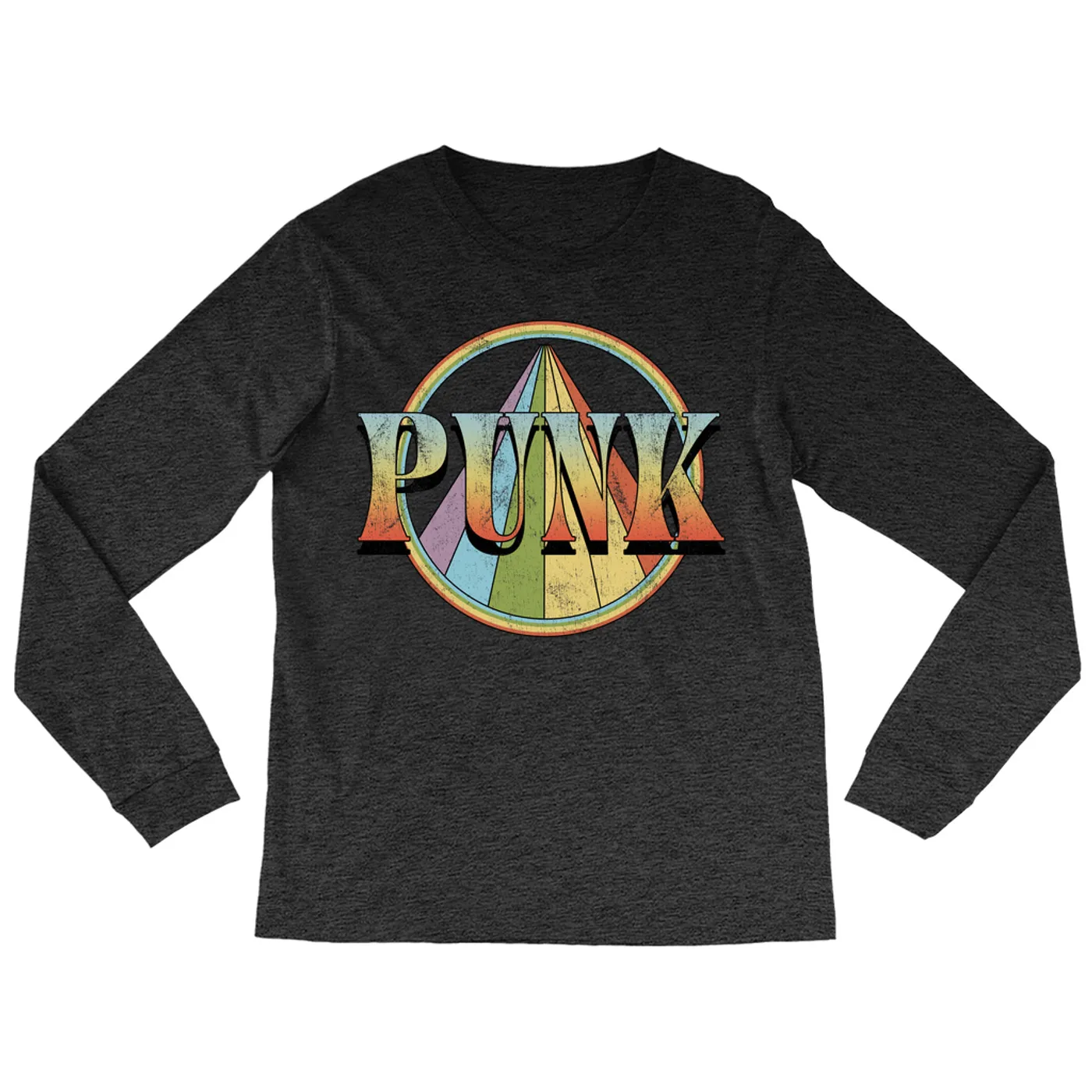 Music Life - Punk Merchbar Music Life Long Sleeve Shirt | Retro Punk Distressed Merchbar Music Life Shirt