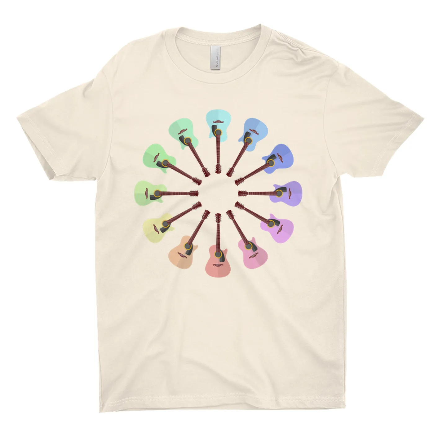 Music Life - Guitar Merchbar Music Life T-Shirt | Cut-Away Acoustic Color Wheel Merchbar Music Life Shirt