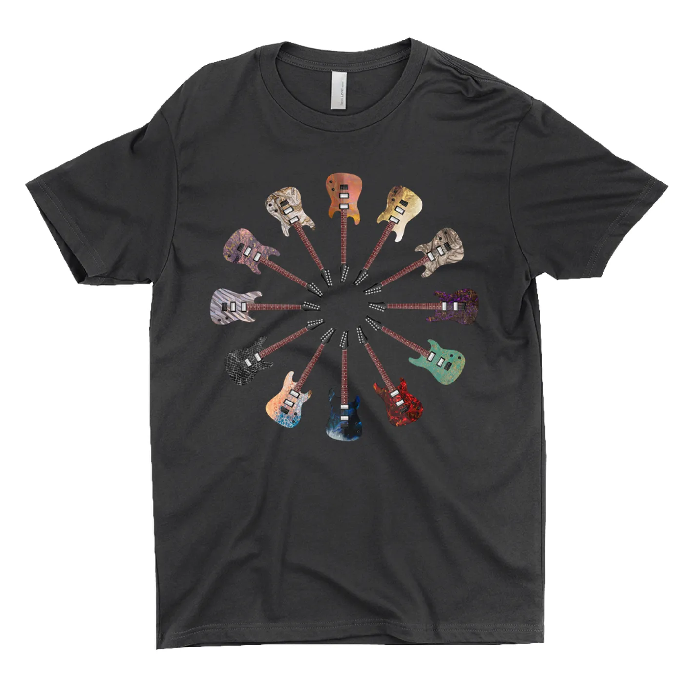 Music Life - Guitar Merchbar Music Life T-Shirt | Alternative Thinline Color Wheel Merchbar Music Life Shirt