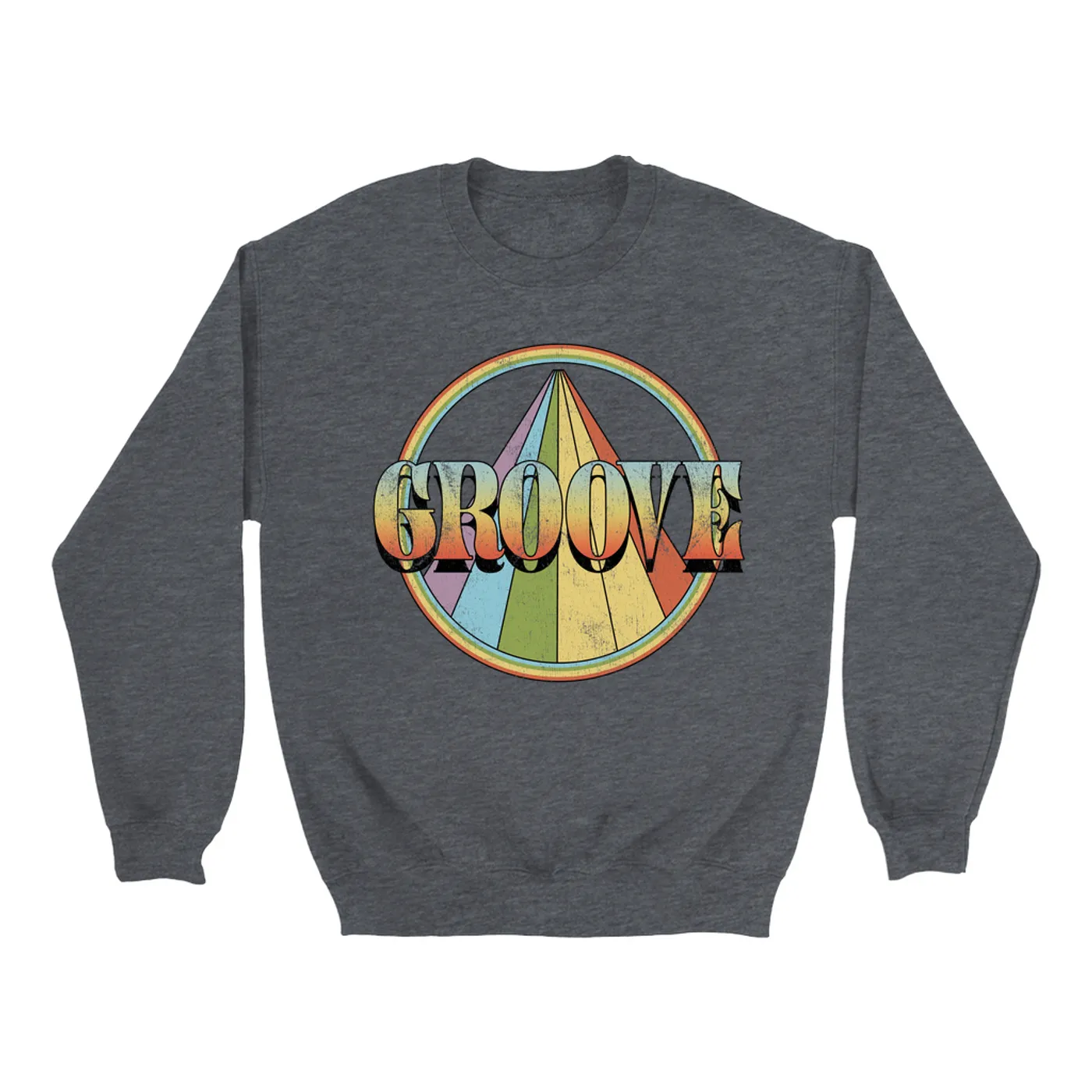 Music Life - Groove Merchbar Music Life Sweatshirt | Retro Groove Distressed Merchbar Music Life Sweatshirt
