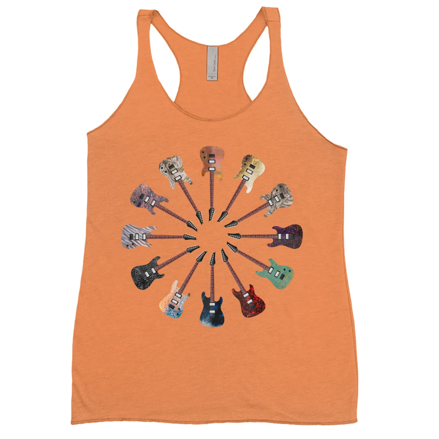 Music Life - Guitar Merchbar Music Life Ladies' Tank Top | Alternative Thinline Color Wheel Merchbar Music Life Shirt