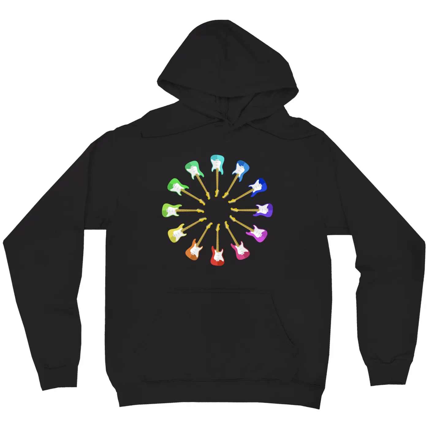 Music Life - Guitar Merchbar Music Life Hoodie | ST-SKY Color Wheel Merchbar Music Life Hoodie