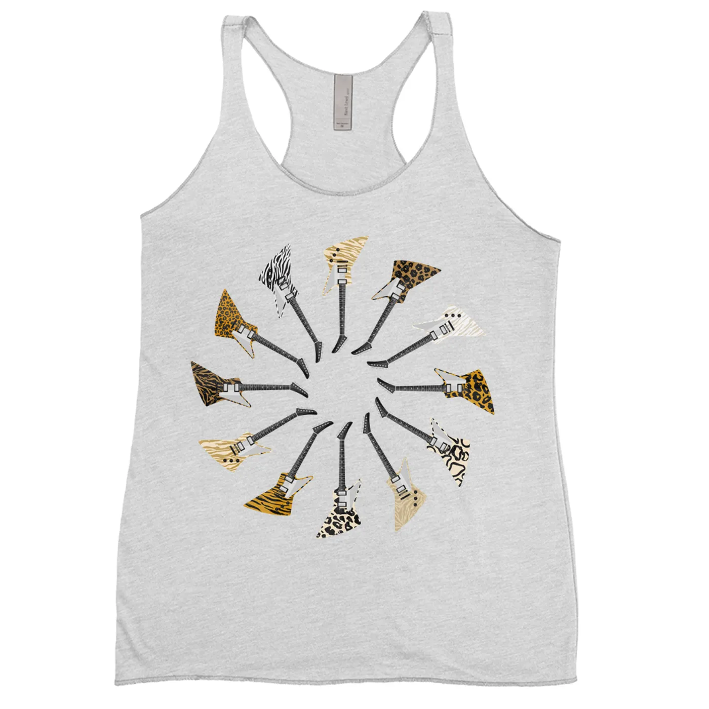 Music Life - Guitar Merchbar Music Life Ladies' Tank Top | Electric Adventurer Animal Print Color Wheel Merchbar Music Life Shirt