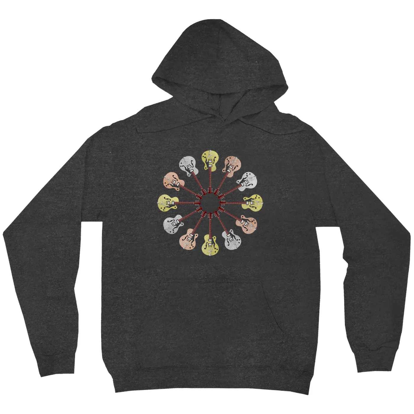 Music Life - Guitar Merchbar Music Life Hoodie | Royale Vintage Color Wheel Merchbar Music Life Hoodie