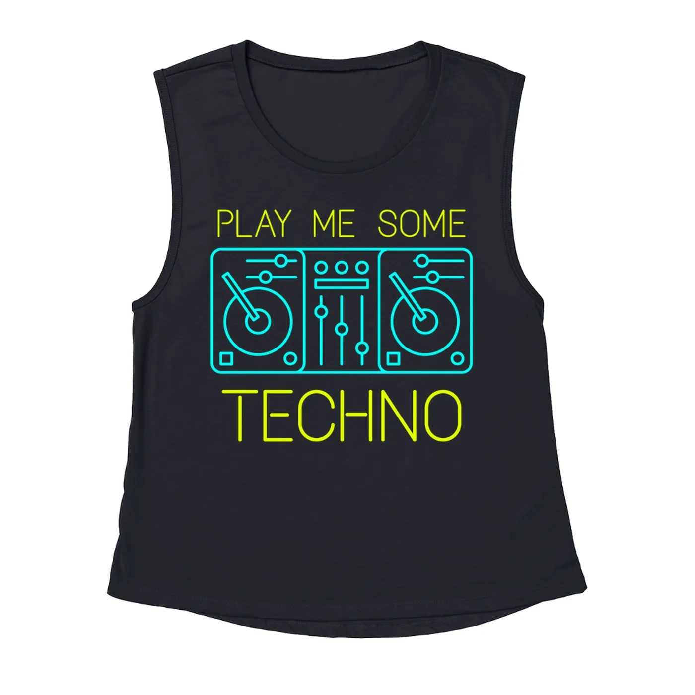 Music Life - Techno Merchbar Music Life Muscle Tank | Play Me Some Techno Merchbar Music Life Tank Top
