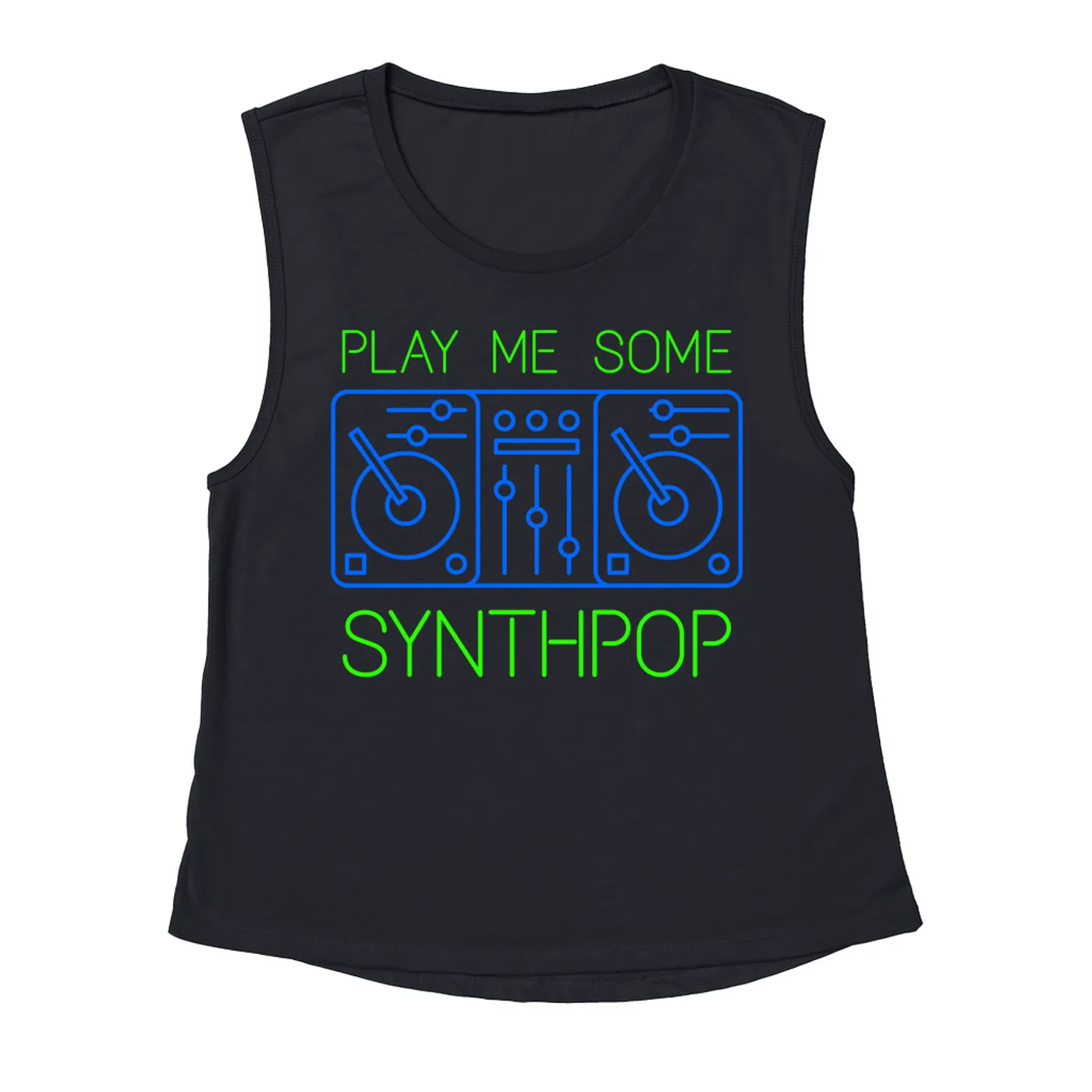 Music Life - Synthpop Merchbar Music Life Muscle Tank | Play Me Some Synthpop Merchbar Music Life Tank Top