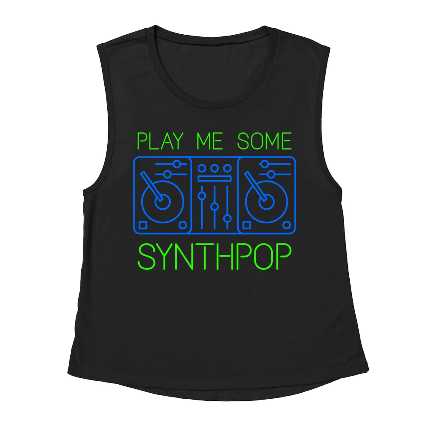 Music Life - Synthpop Merchbar Music Life Muscle Tank | Play Me Some Synthpop Merchbar Music Life Tank Top