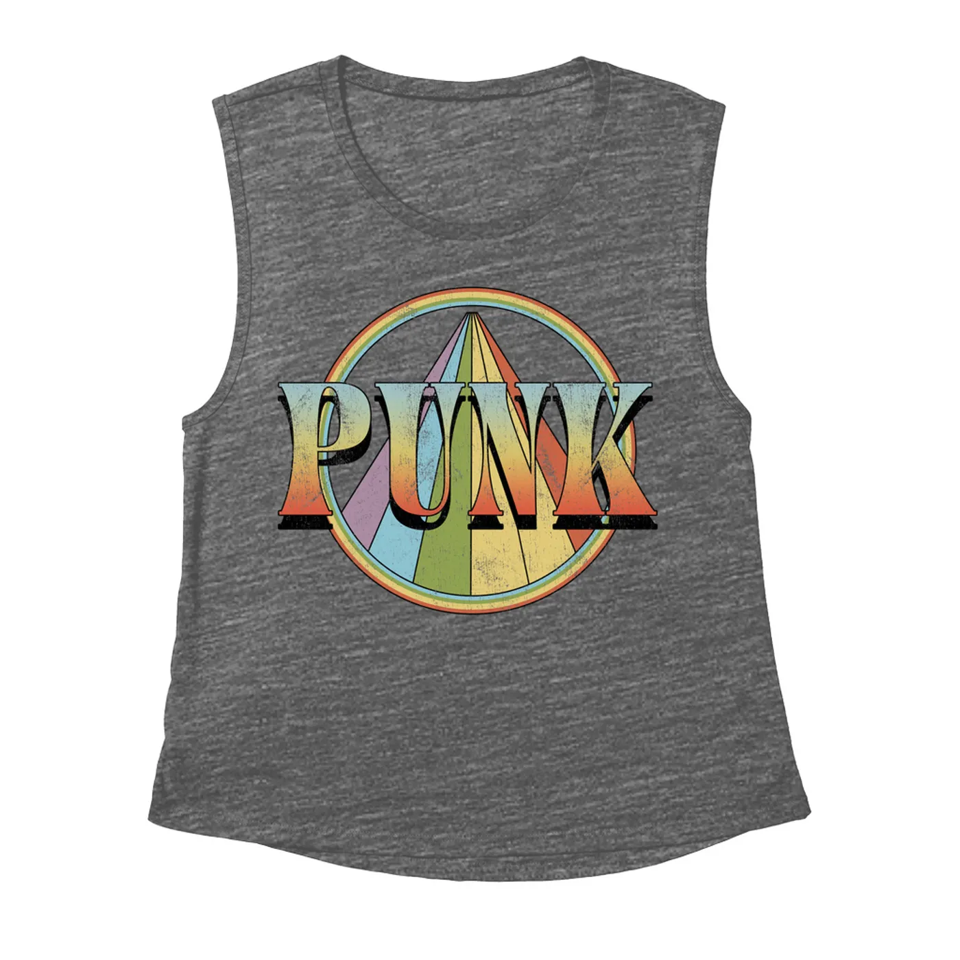Music Life - Punk Merchbar Music Life Muscle Tank | Retro Punk Distressed Merchbar Music Life Tank Top