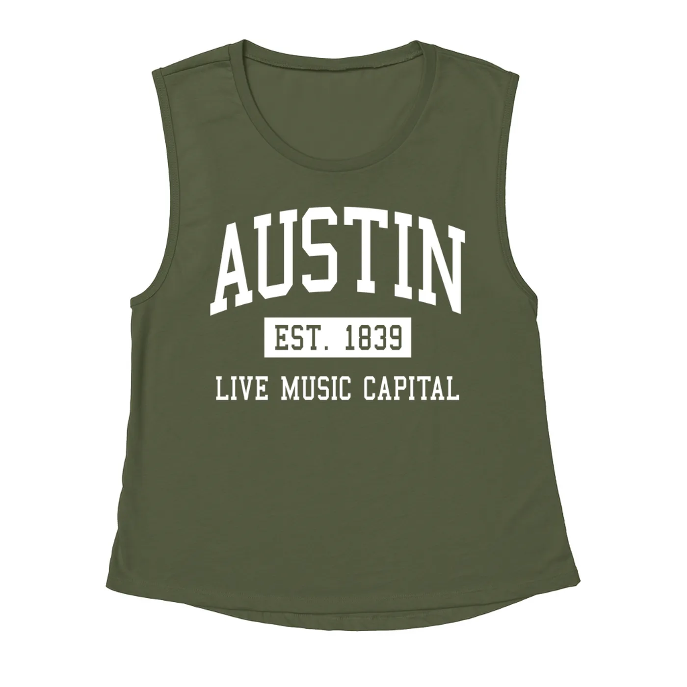 Merchbar Music Life Muscle Tank | Austin Live Music Capital Est. 1839 Merchbar Music Life Shirt