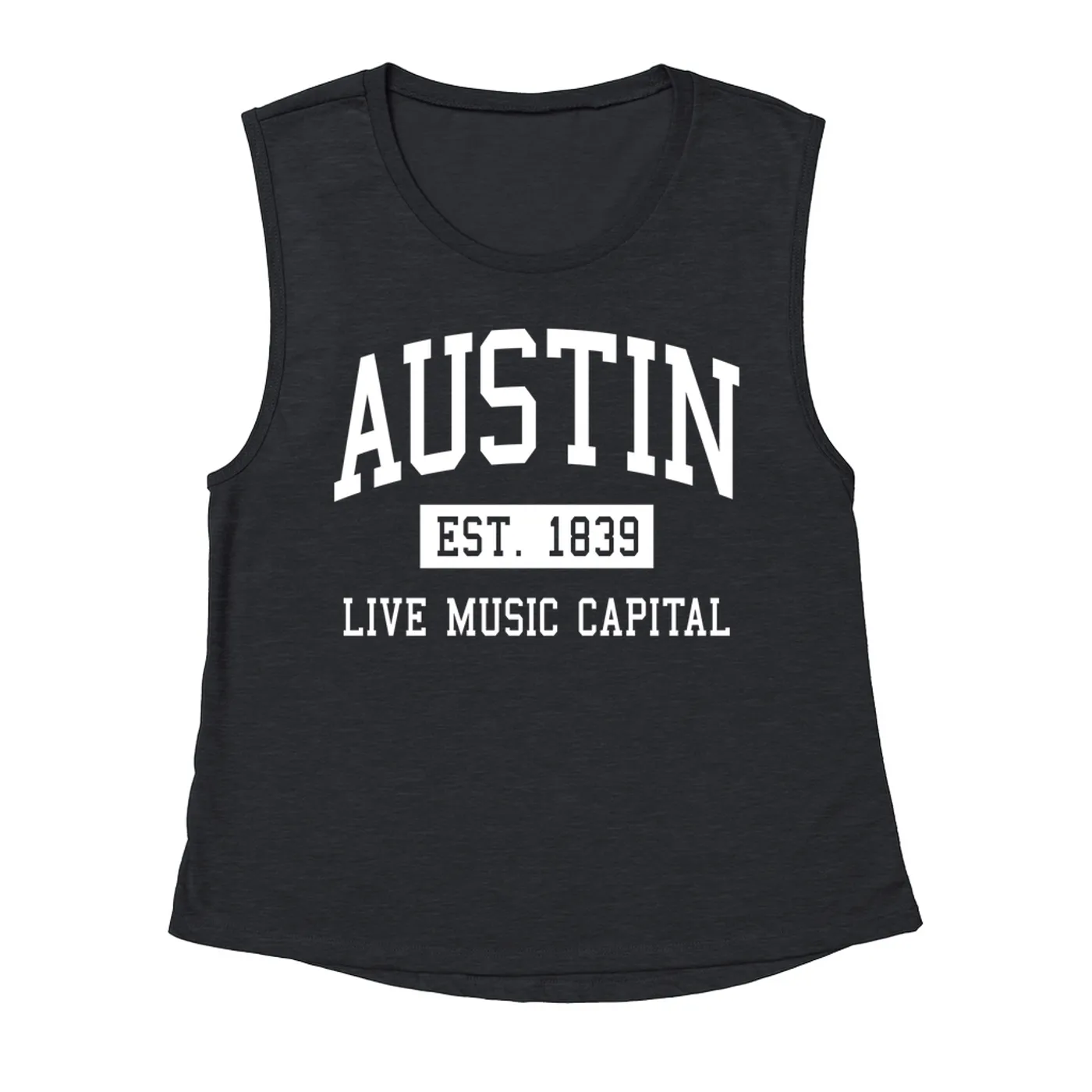 Merchbar Music Life Muscle Tank | Austin Live Music Capital Est. 1839 Merchbar Music Life Shirt