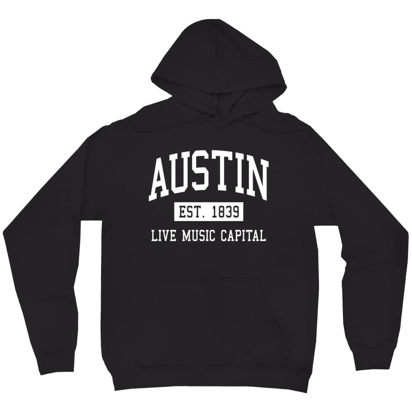 Merchbar Music Life Hoodie | Austin Live Music Capital Est. 1839 Merchbar Music Life Hoodie