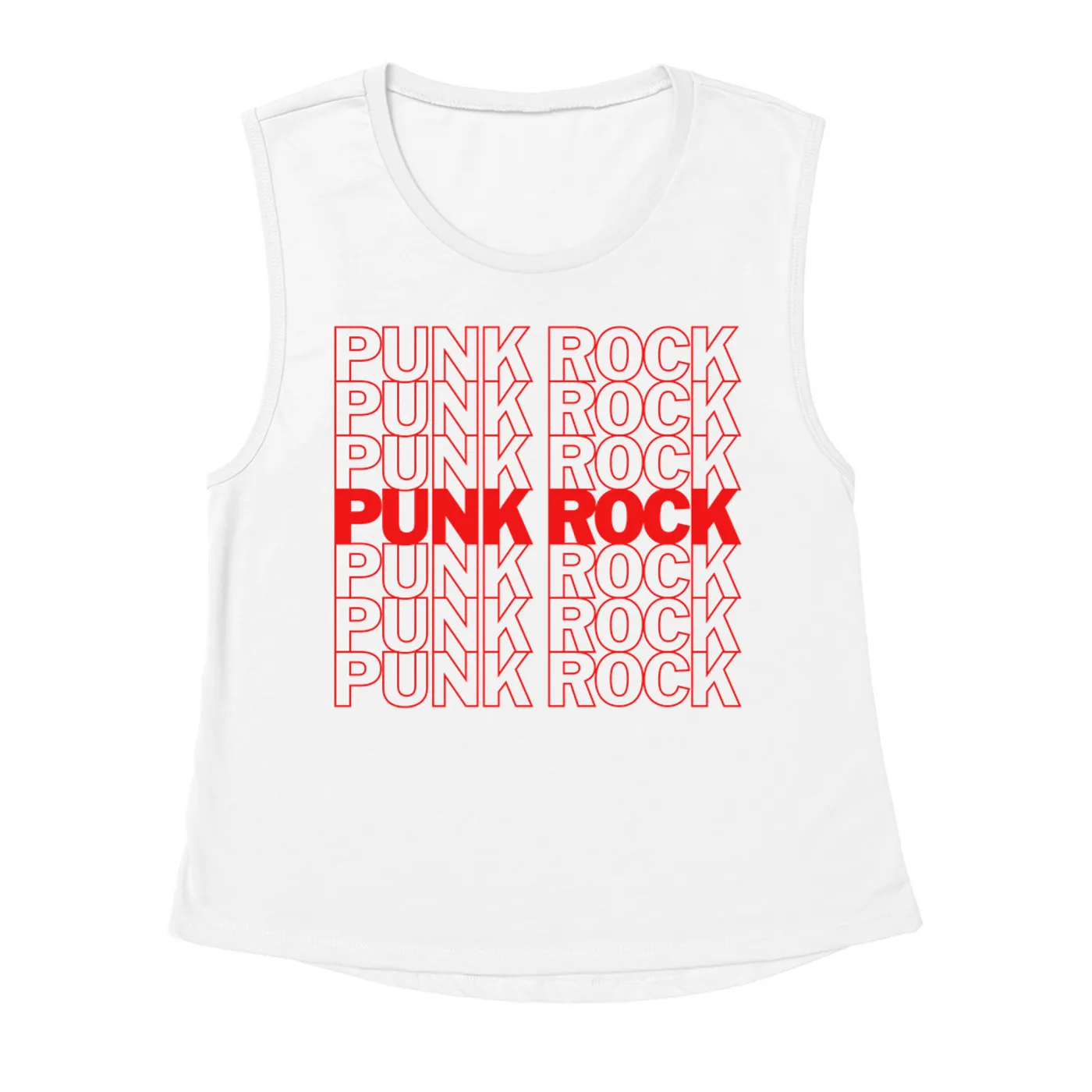 Music Life - Punk Merchbar Music Life Muscle Tank | Punk Rock On Repeat Merchbar Music Life Shirt