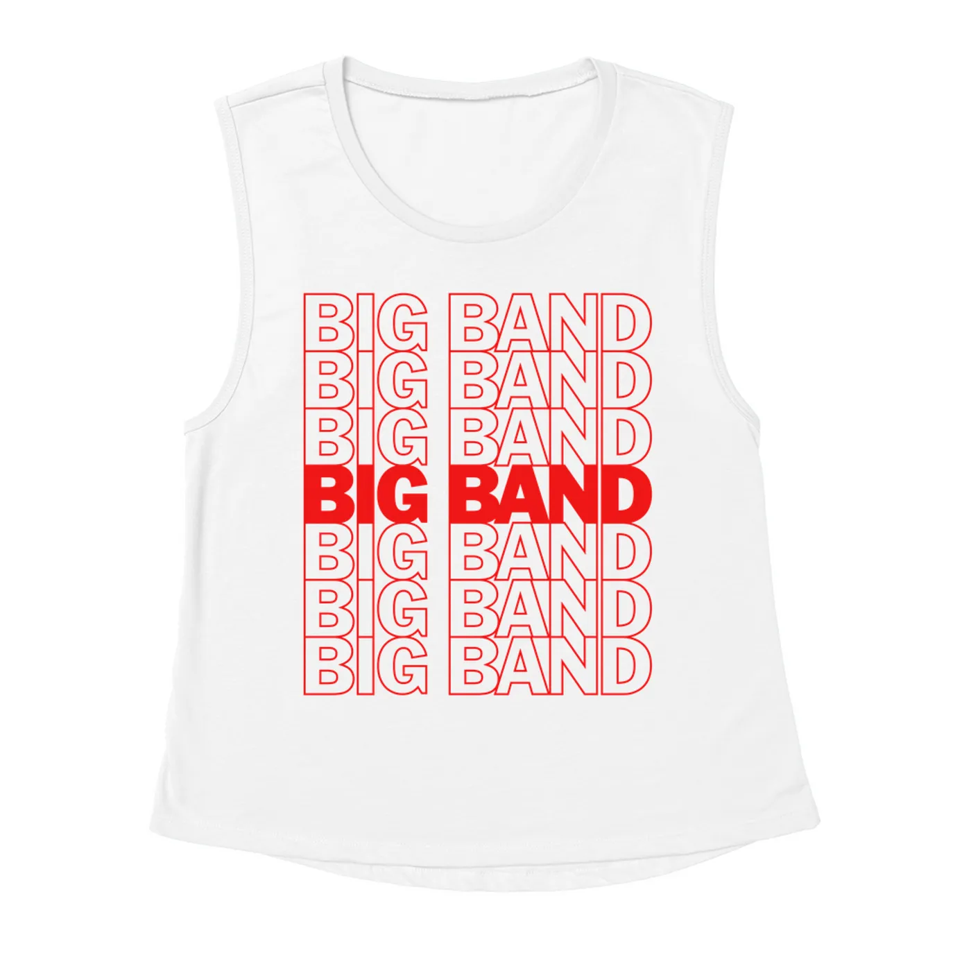 Music Life - Big Band Merchbar Music Life Muscle Tank | Big Band On Repeat Merchbar Music Life Shirt
