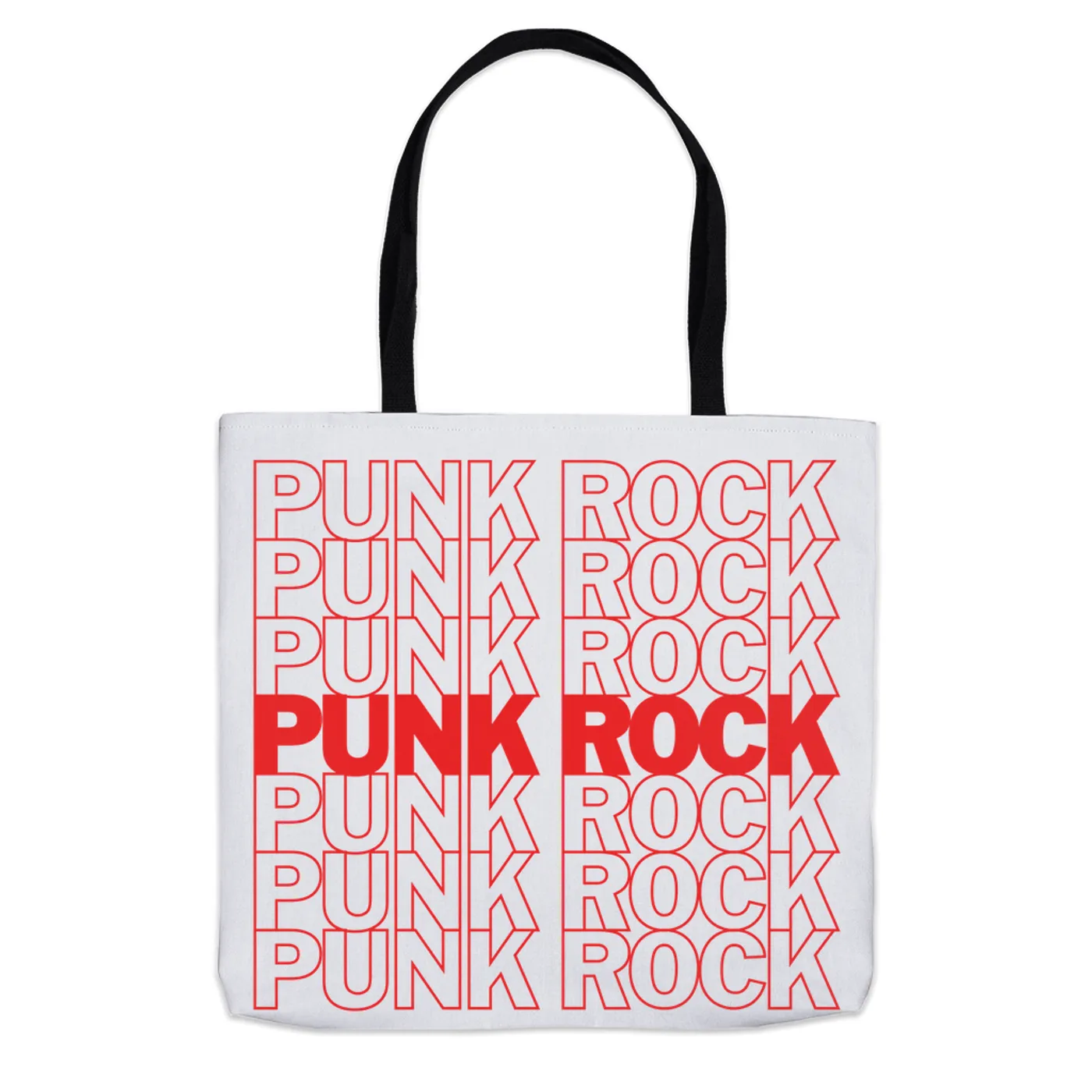 Music Life - Punk Merchbar Music Life Tote Bag | Punk Rock On Repeat Merchbar Music Life Tote