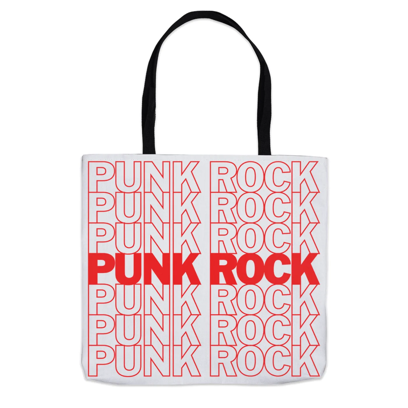 Music Life - Punk Merchbar Music Life Tote Bag | Punk Rock On Repeat Merchbar Music Life Tote