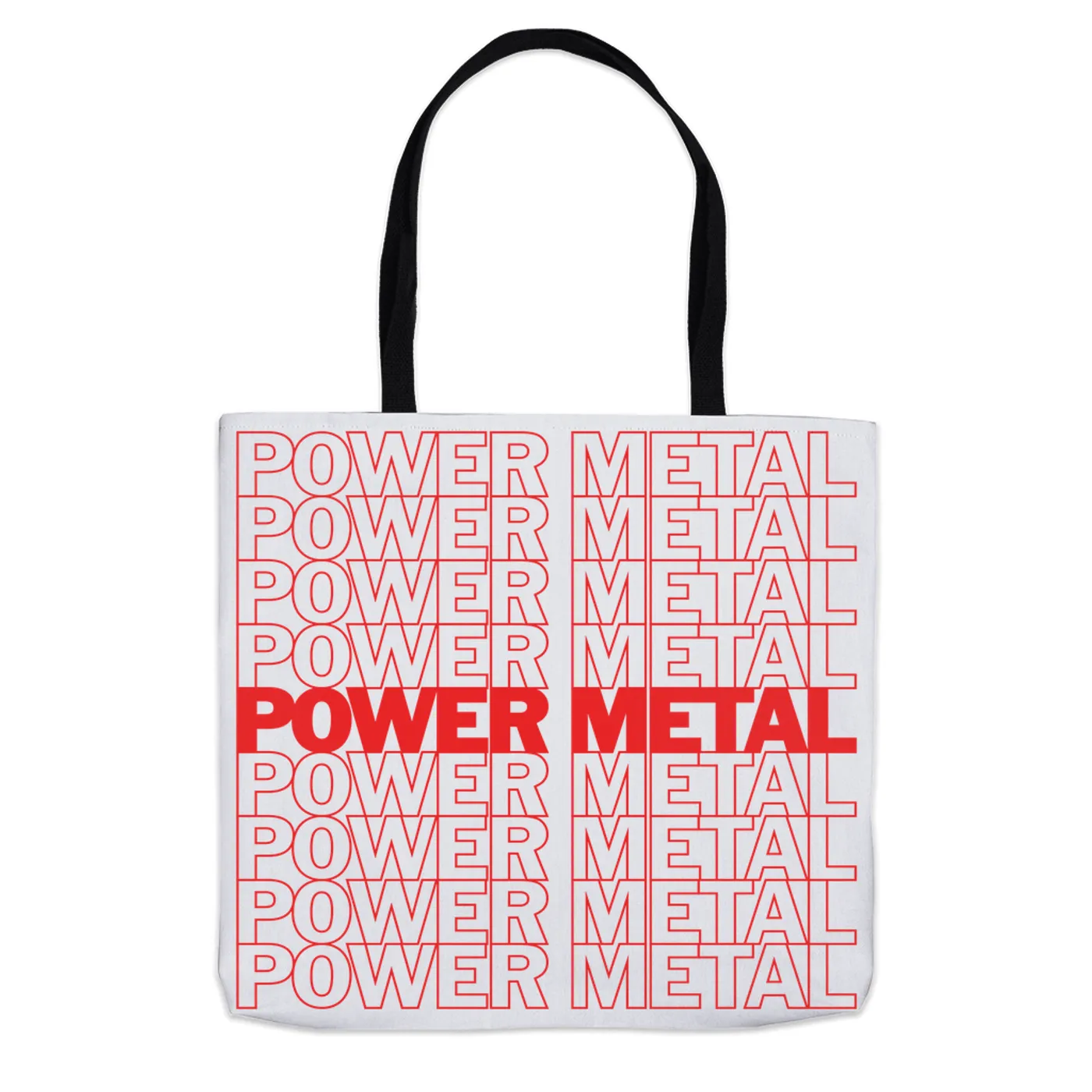Music Life - Power Metal Merchbar Music Life Tote Bag | Power Metal On Repeat Merchbar Music Life Tote