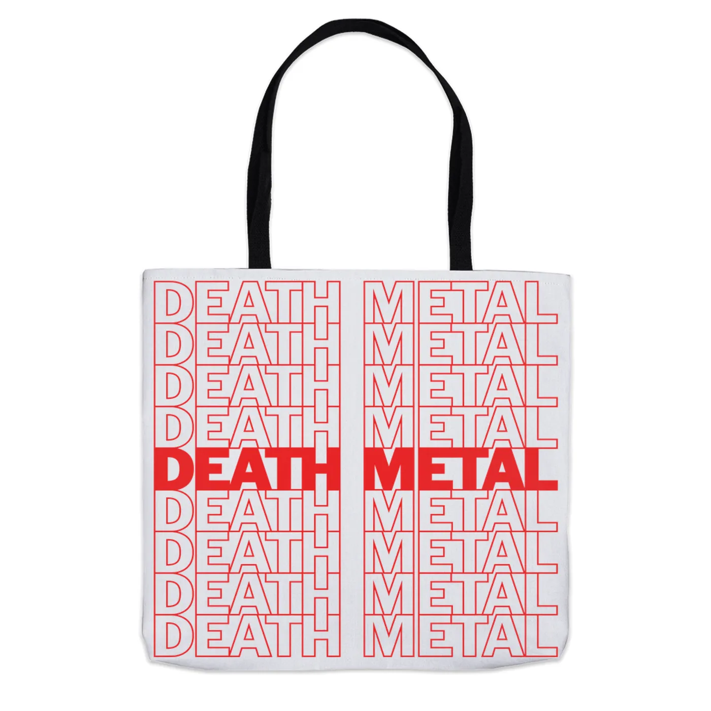 Music Life - Death Metal Merchbar Music Life Tote Bag | Death Metal On Repeat Merchbar Music Life Tote