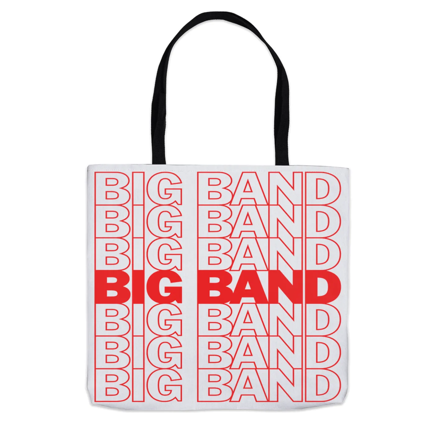 Music Life - Big Band Merchbar Music Life Tote Bag | Big Band On Repeat Merchbar Music Life Tote