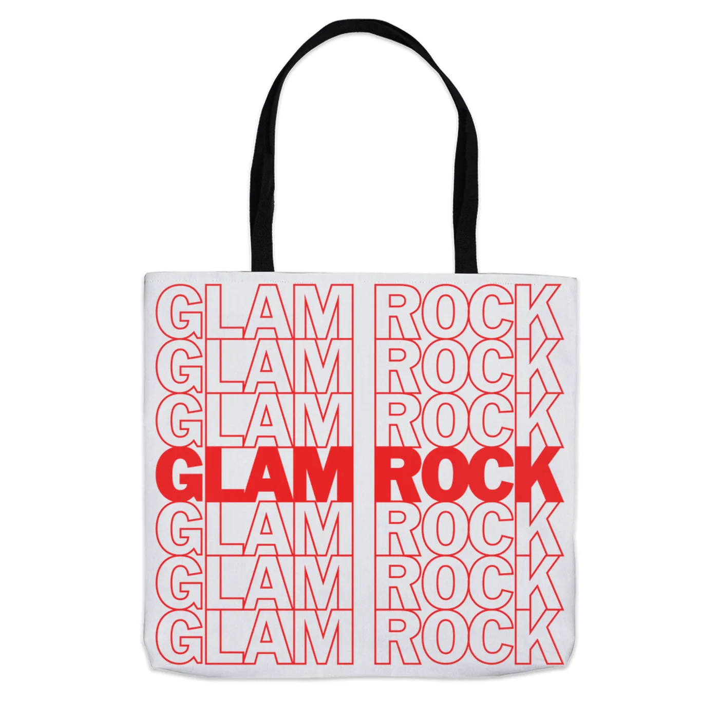 Music Life - Glam Rock Merchbar Music Life Tote Bag | Glam Rock On Repeat Merchbar Music Life Tote