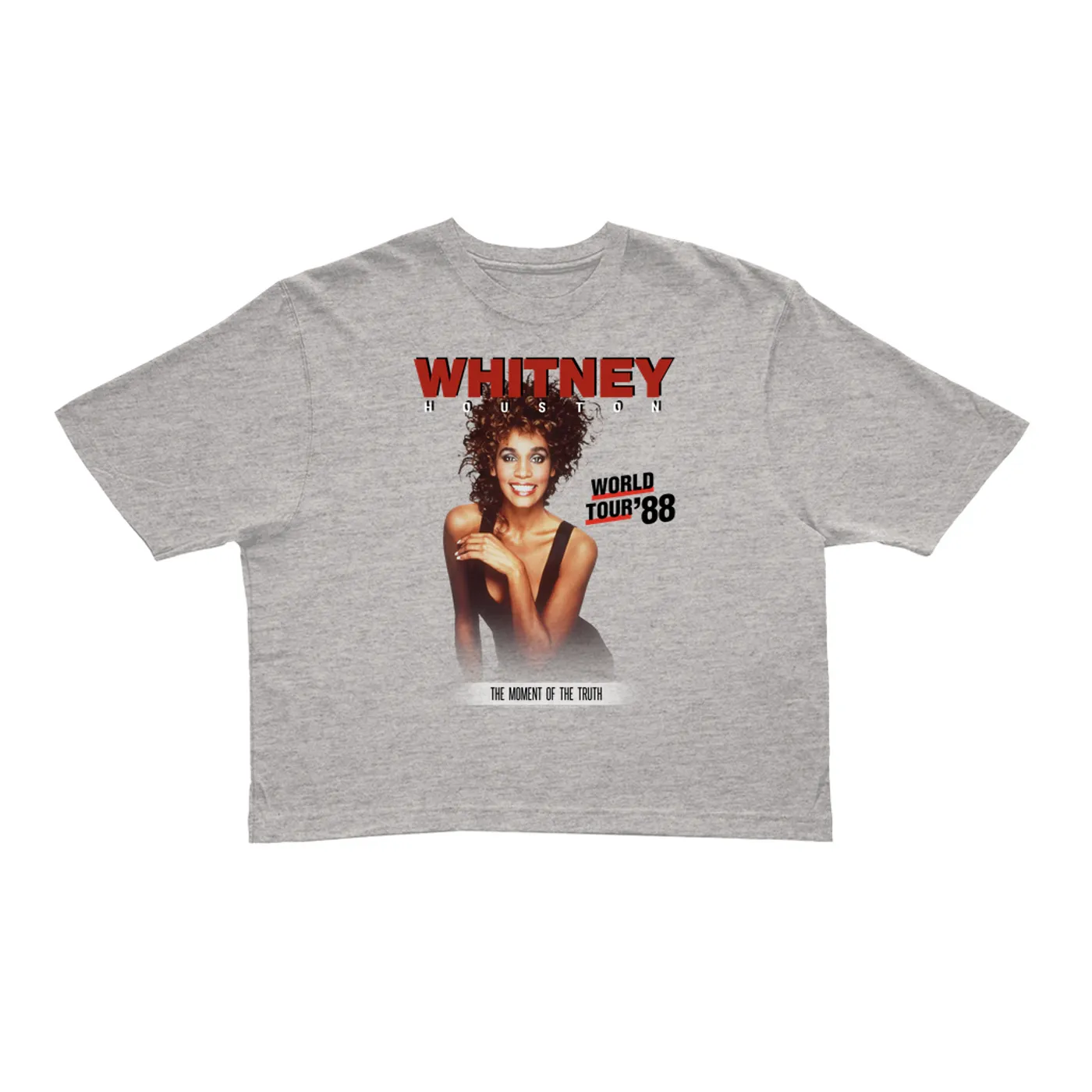 Whitney Houston Ladies' Crop Tee | 1988 World Tour Poster Image (Merchbar Exclusive) Whitney Houston Crop T-shirt