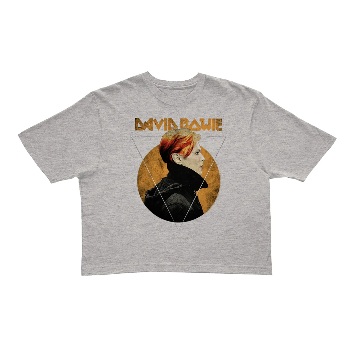 David Bowie Ladies' Crop Tee | Low Album Art Design Distressed (Merchbar Exclusive) David Bowie Crop T-shirt