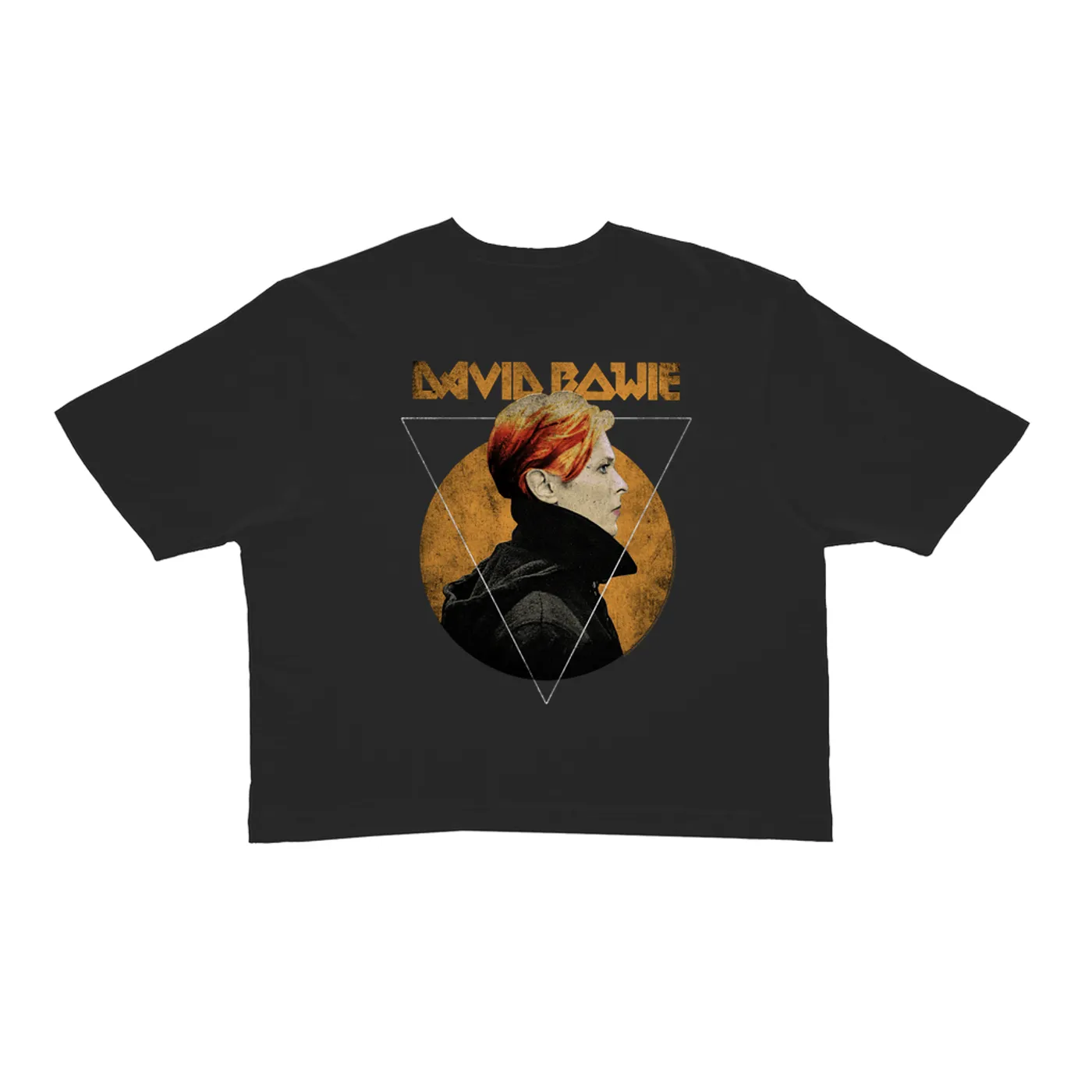 David Bowie Ladies' Crop Tee | Low Album Art Design Distressed (Merchbar Exclusive) David Bowie Crop T-shirt