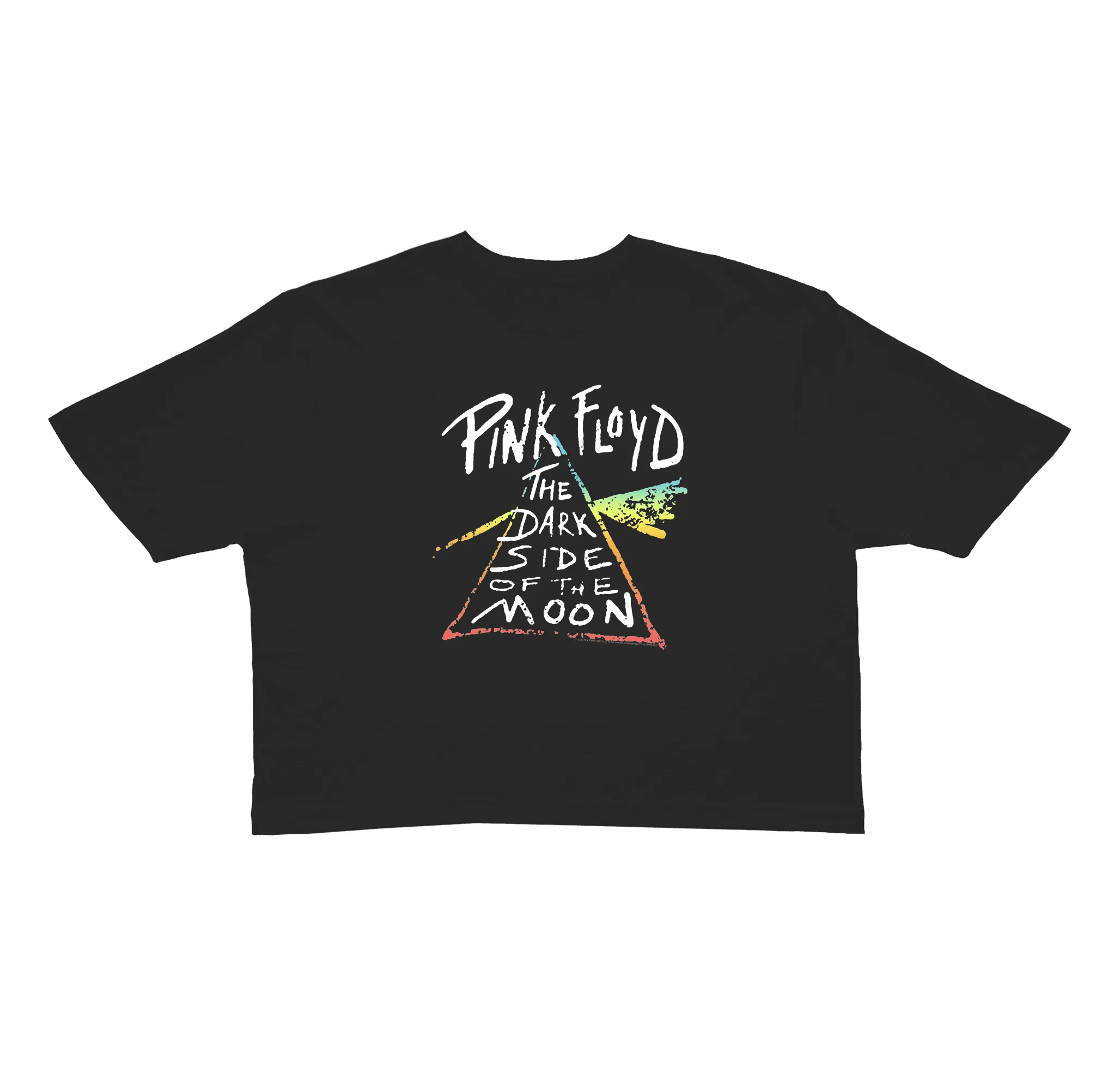 Ladies' Crop Tee | Color Sketch Dark Side Of The Moon Ombre Crop T-shirt