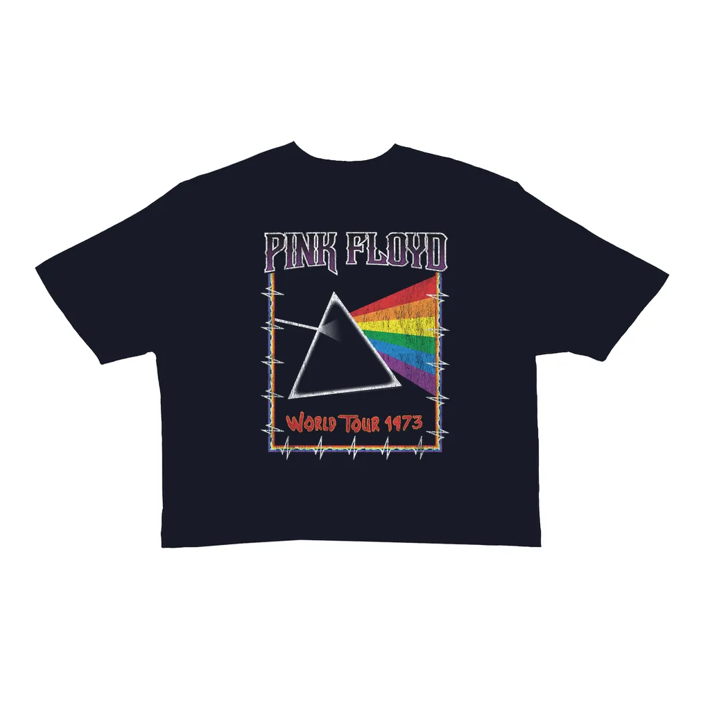 Ladies' Crop Tee | World Tour 1980 Prism Design Distressed (Equineop Exclusive) Crop T-shirt