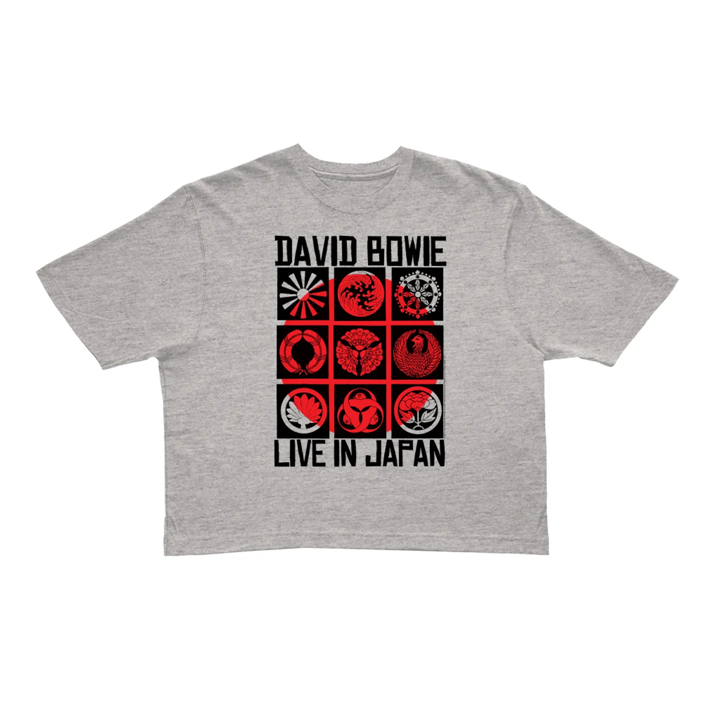 David Bowie Ladies' Crop Tee | Live In Japan Concert Poster (Merchbar Exclusive) David Bowie Crop T-shirt