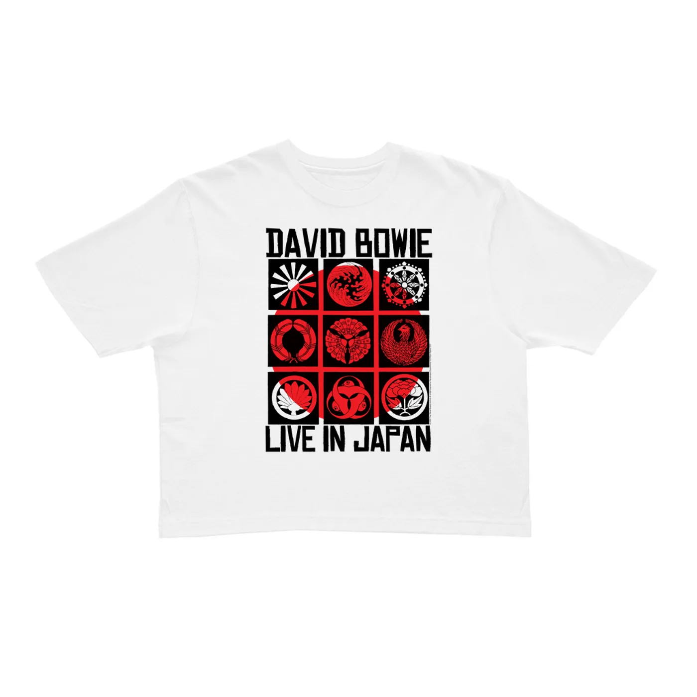David Bowie Ladies' Crop Tee | Live In Japan Concert Poster (Merchbar Exclusive) David Bowie Crop T-shirt