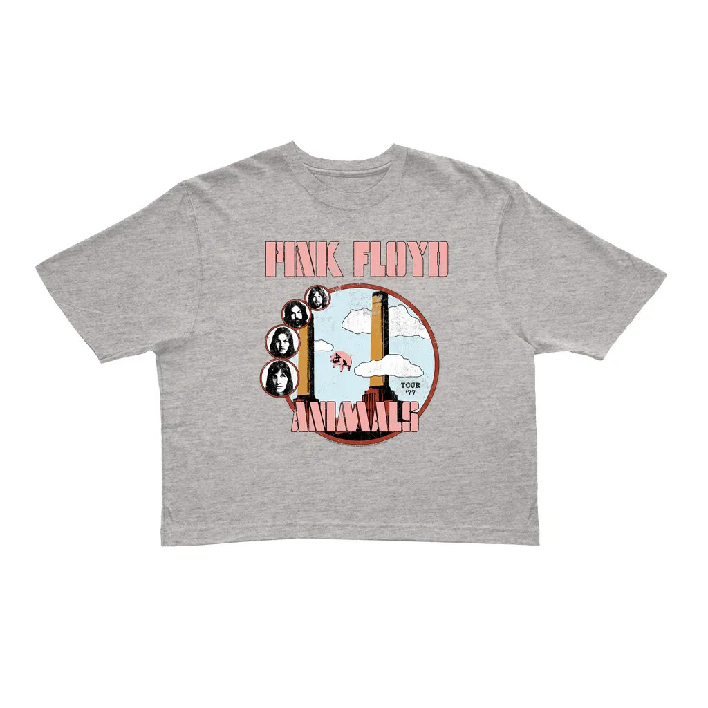 Ladies' Crop Tee | Animals '77 Tour Pastel Design Distressed (Equineop Exclusive) Crop T-shirt
