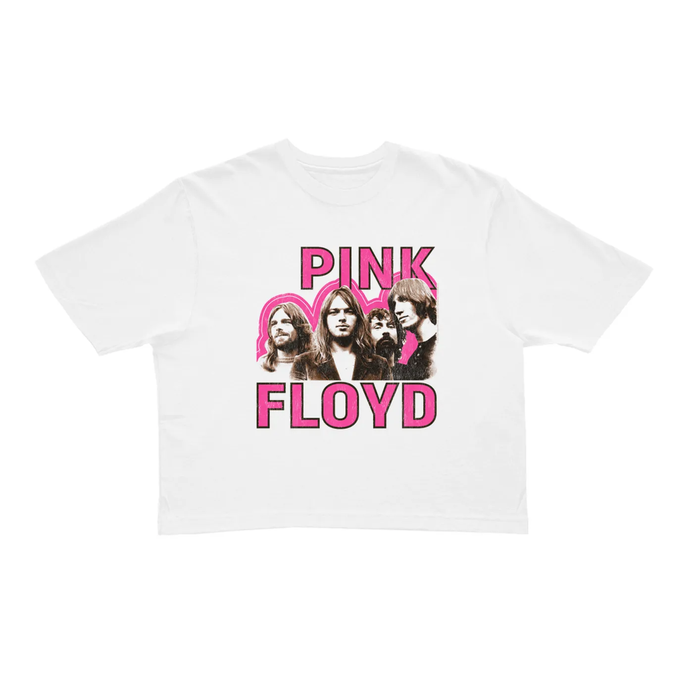 Pink Floyd Ladies' Crop Tee | Paramount Theater Concert Poster Image Pink Floyd Crop T-shirt