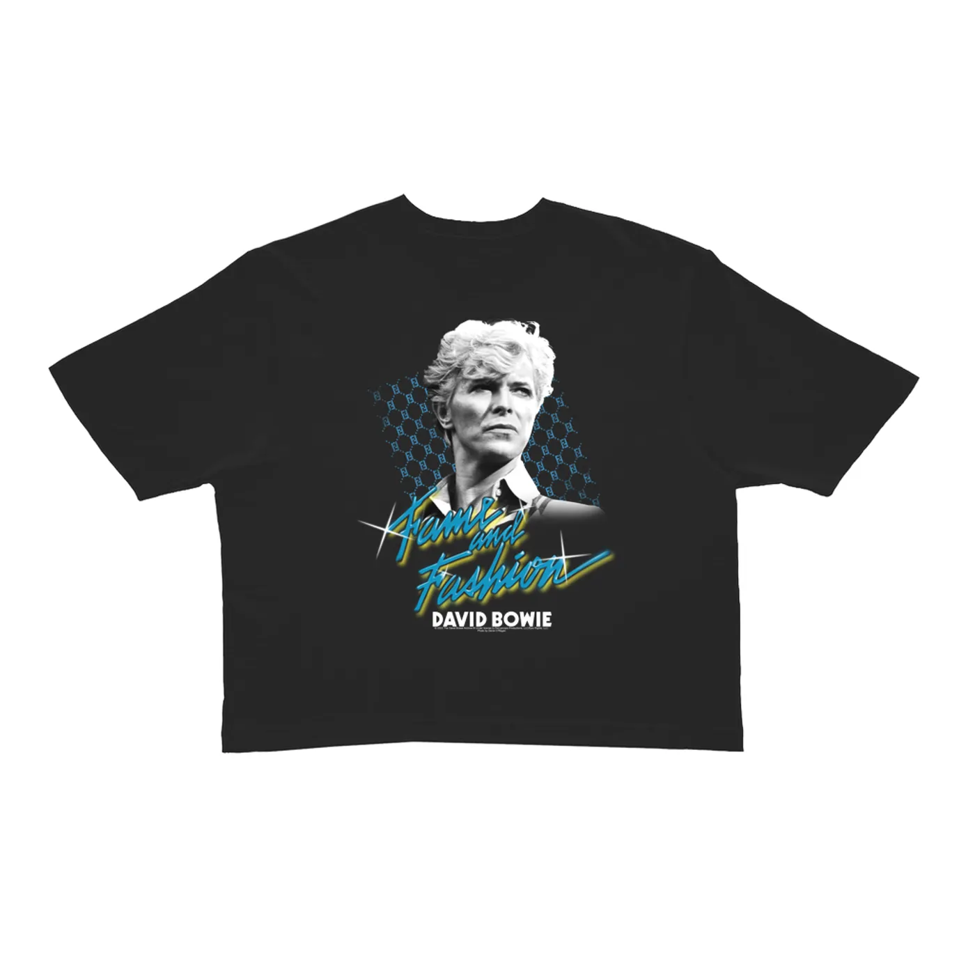 David Bowie Ladies' Crop Tee | Fame And Fashion Design (Merchbar Exclusive) David Bowie Crop T-shirt
