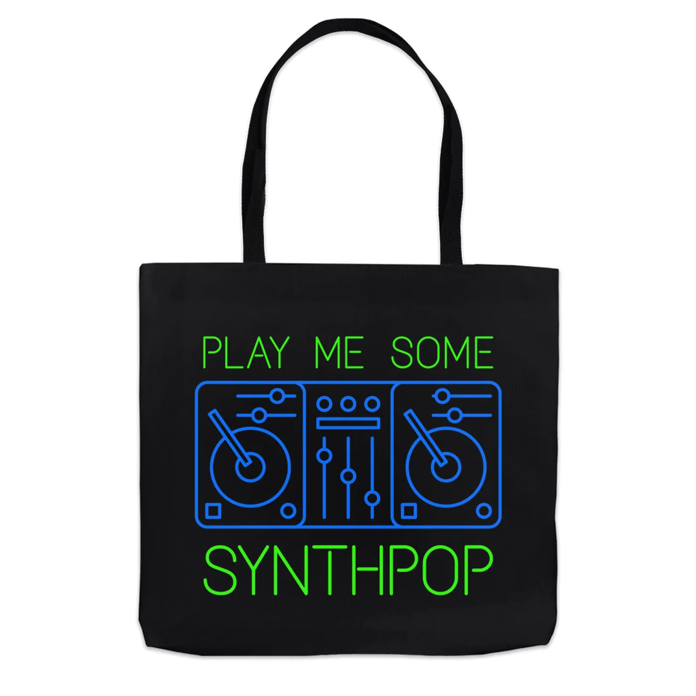 Music Life - Synthpop Merchbar Music Life Tote Bag | Play Me Some Synthpop Merchbar Music Life Bag