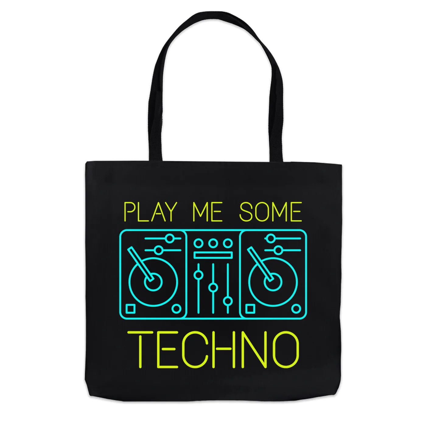 Music Life - Techno Merchbar Music Life Tote Bag | Play Me Some Techno Merchbar Music Life Bag