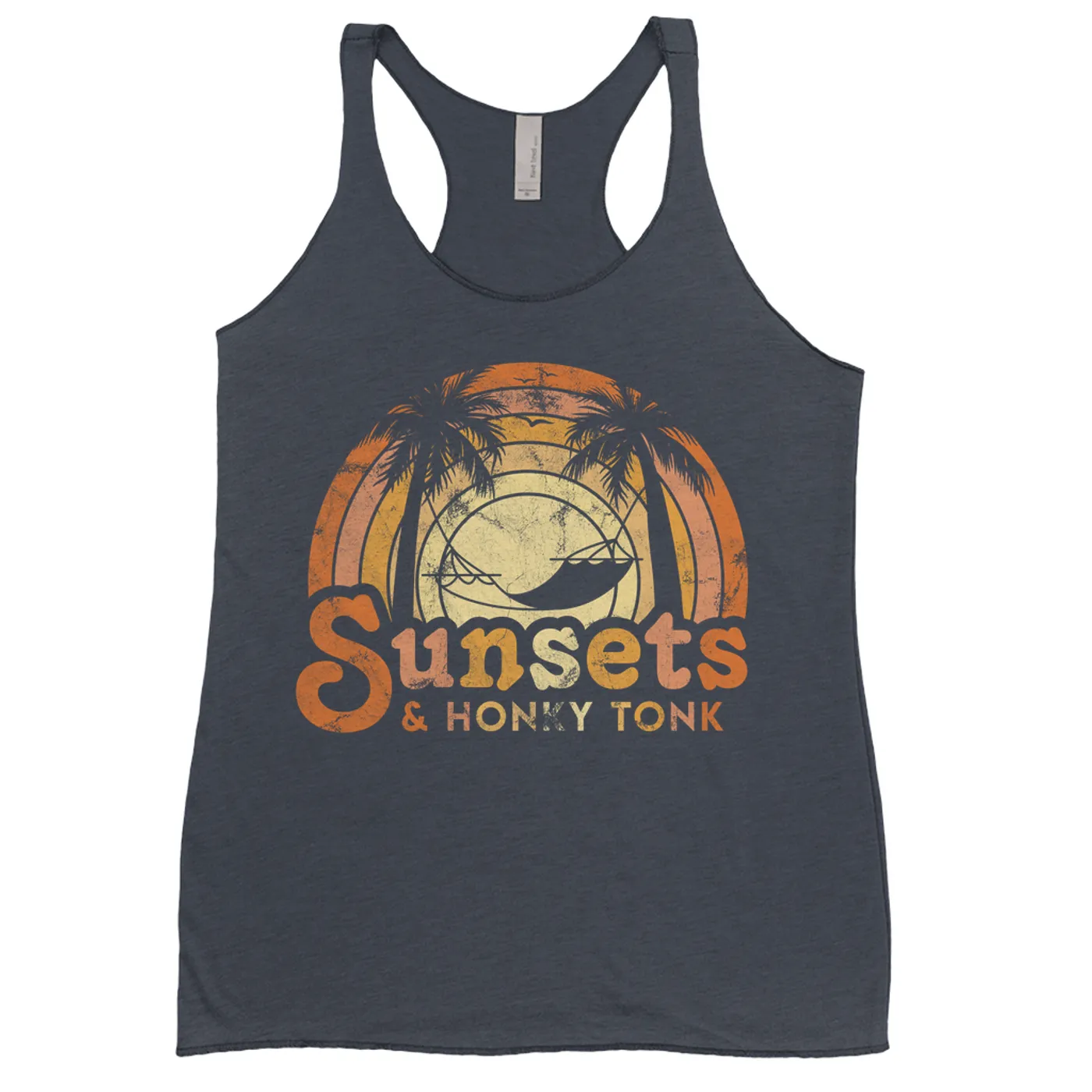 Music Life - Honky Tonk Merchbar Music Life Ladies' Tank Top | Sunsets & Honky Tonk Distressed Merchbar Music Life Shirt